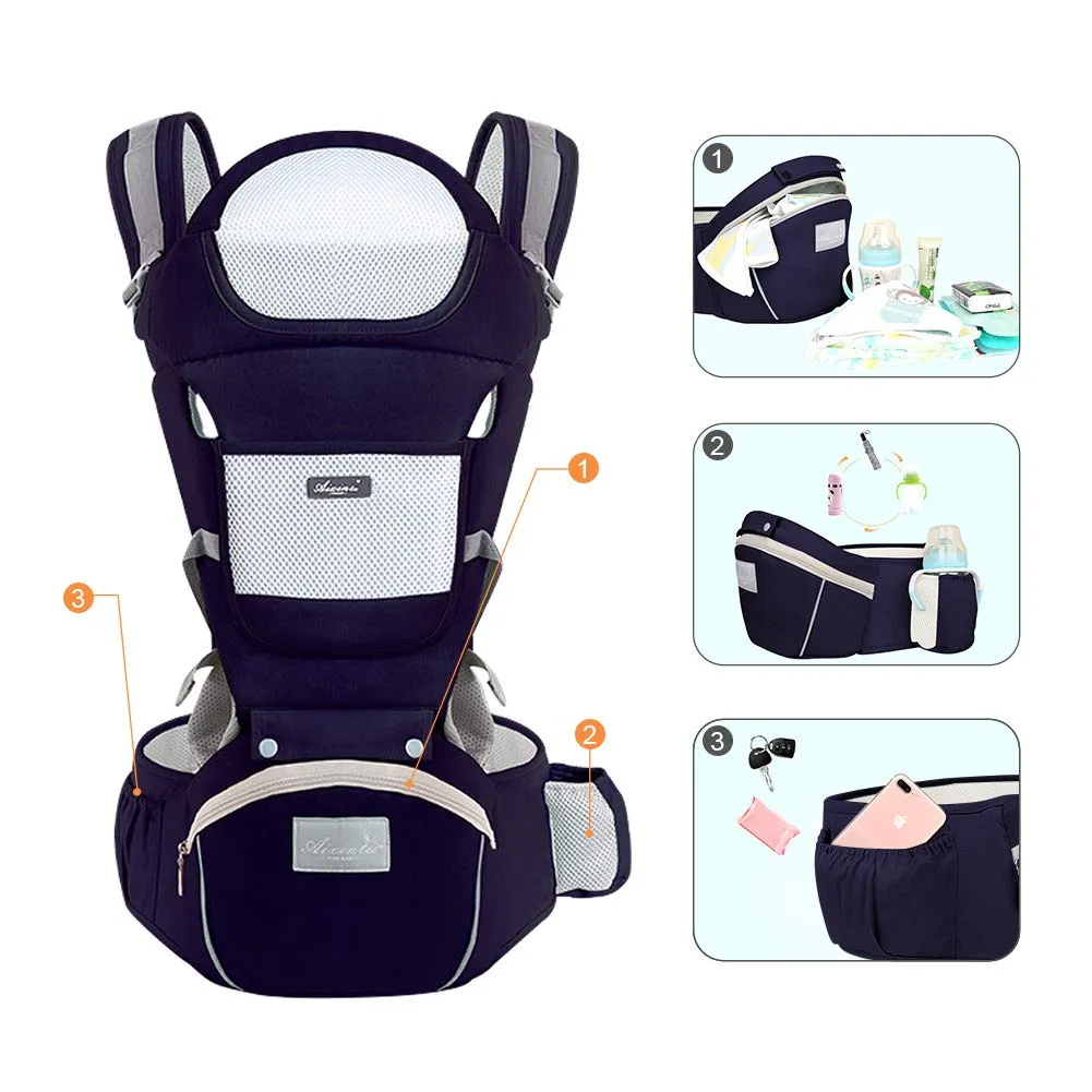 YIKANWEN Marsupio Neonato Ergonomico 0-36 mesi, fino a 25kg - immagine 7