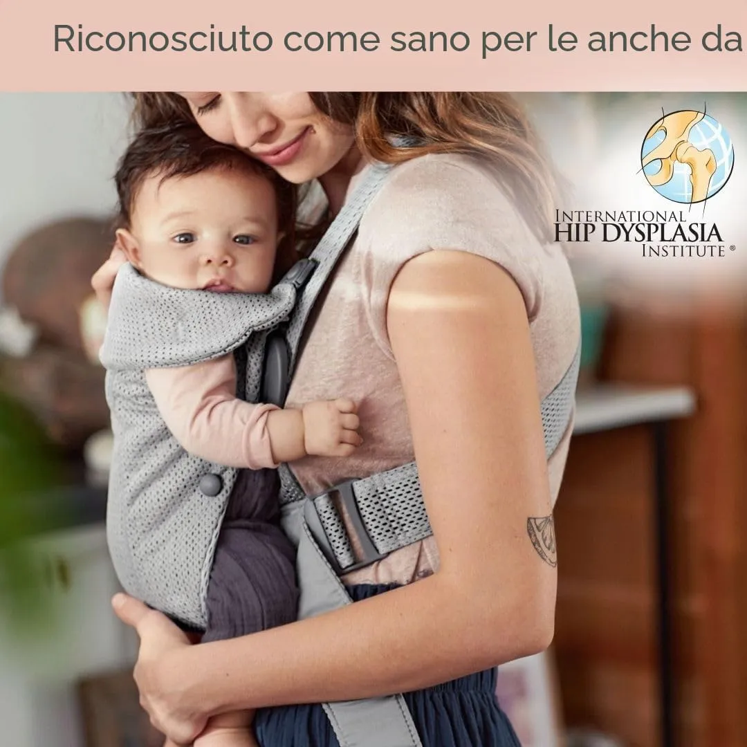 BabyBjörn Marsupio Mini 3D Mesh, Grigio - immagine 2