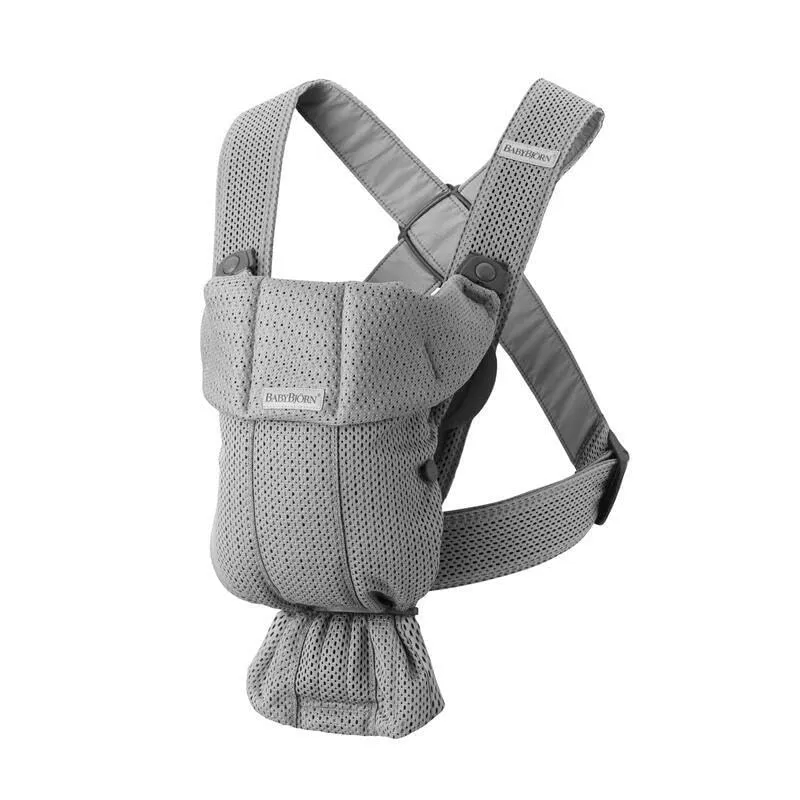 BabyBjörn Marsupio Mini 3D Mesh, Grigio - immagine 4