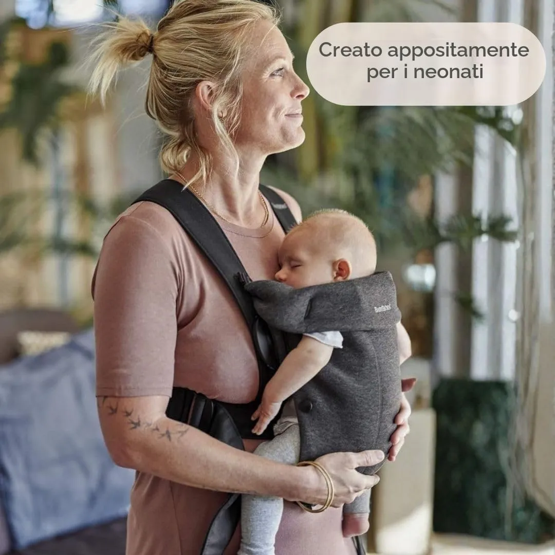 BabyBjörn Marsupio Mini, 3D Jersey, Grigio Carbone - immagine 5