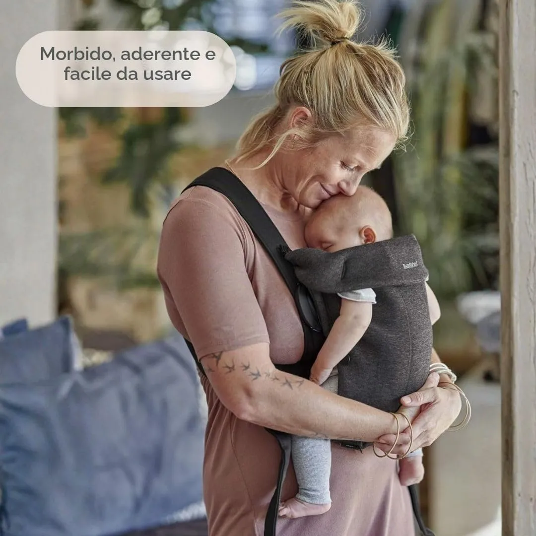 BabyBjörn Marsupio Mini, 3D Jersey, Grigio Carbone - immagine 7