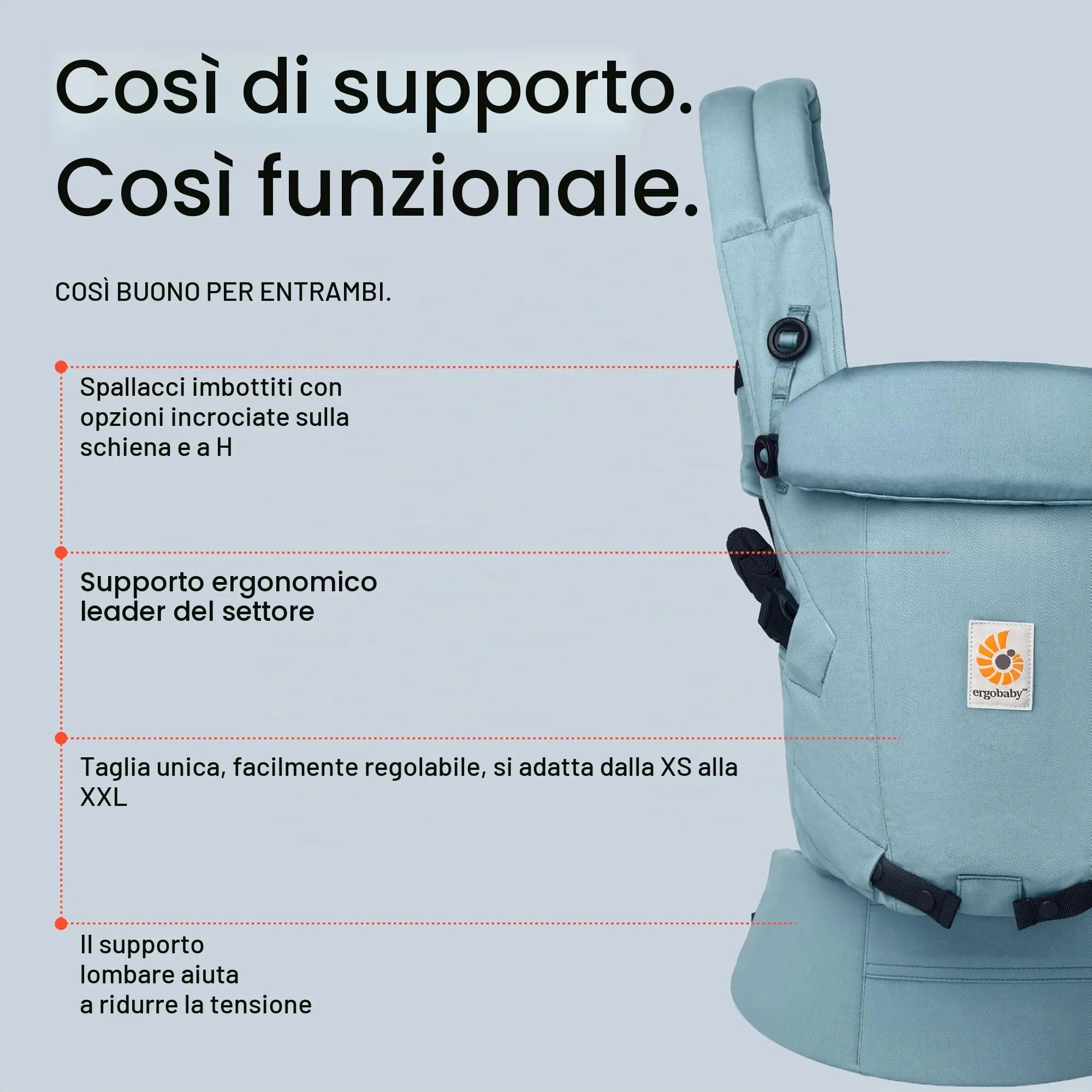 Ergobaby Adapt Marsupio per neonati e bambini 0-48 mesi - immagine 3
