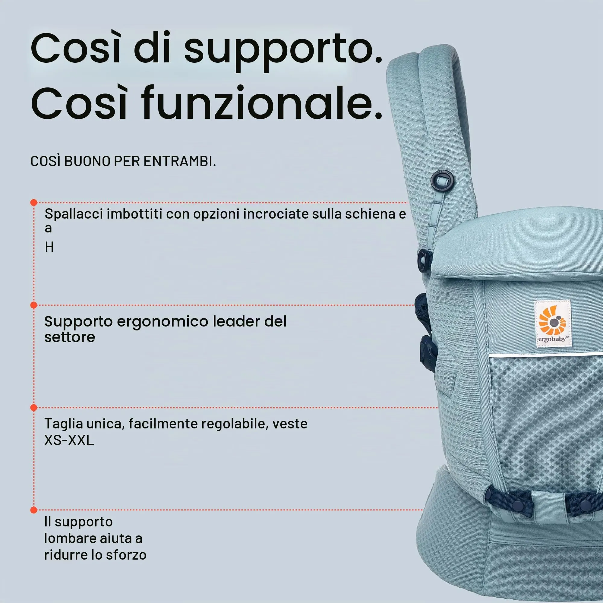 Ergobaby Adapt Marsupio per neonati e bambini 0-48 mesi - immagine 3
