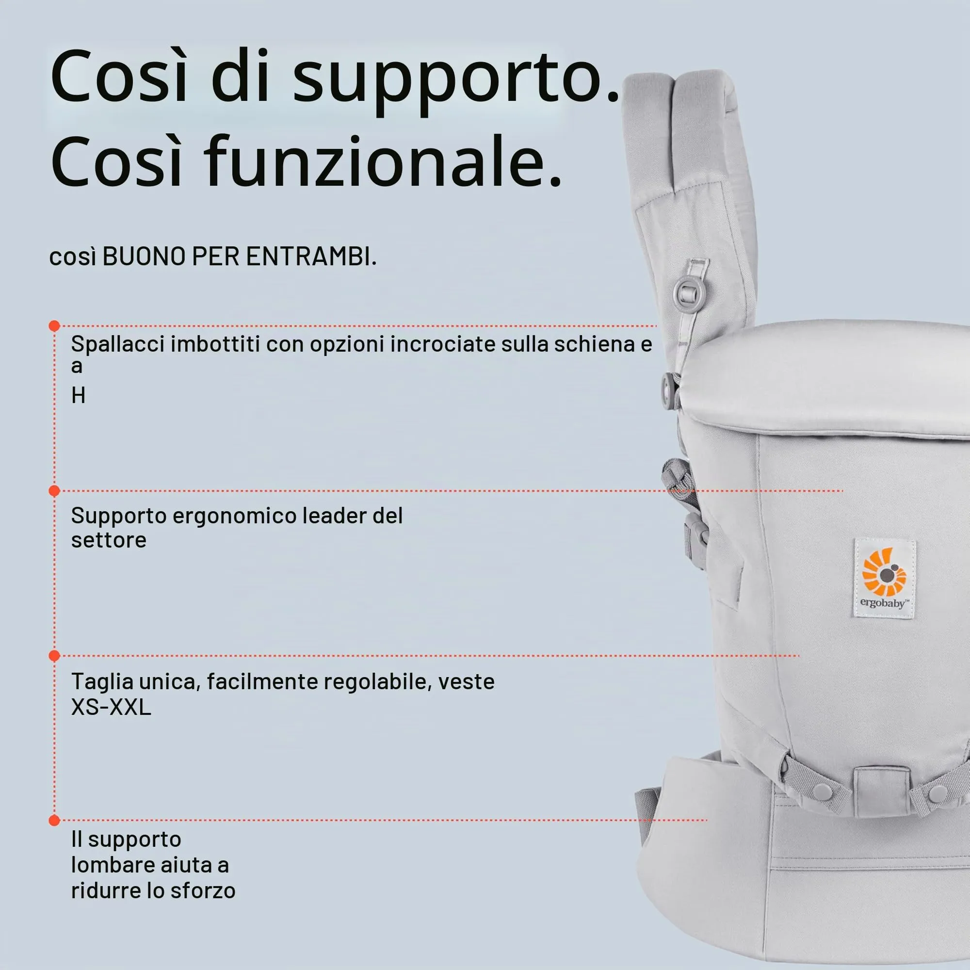 Ergobaby Adapt Marsupio per neonati e bambini 0-48 mesi - immagine 3