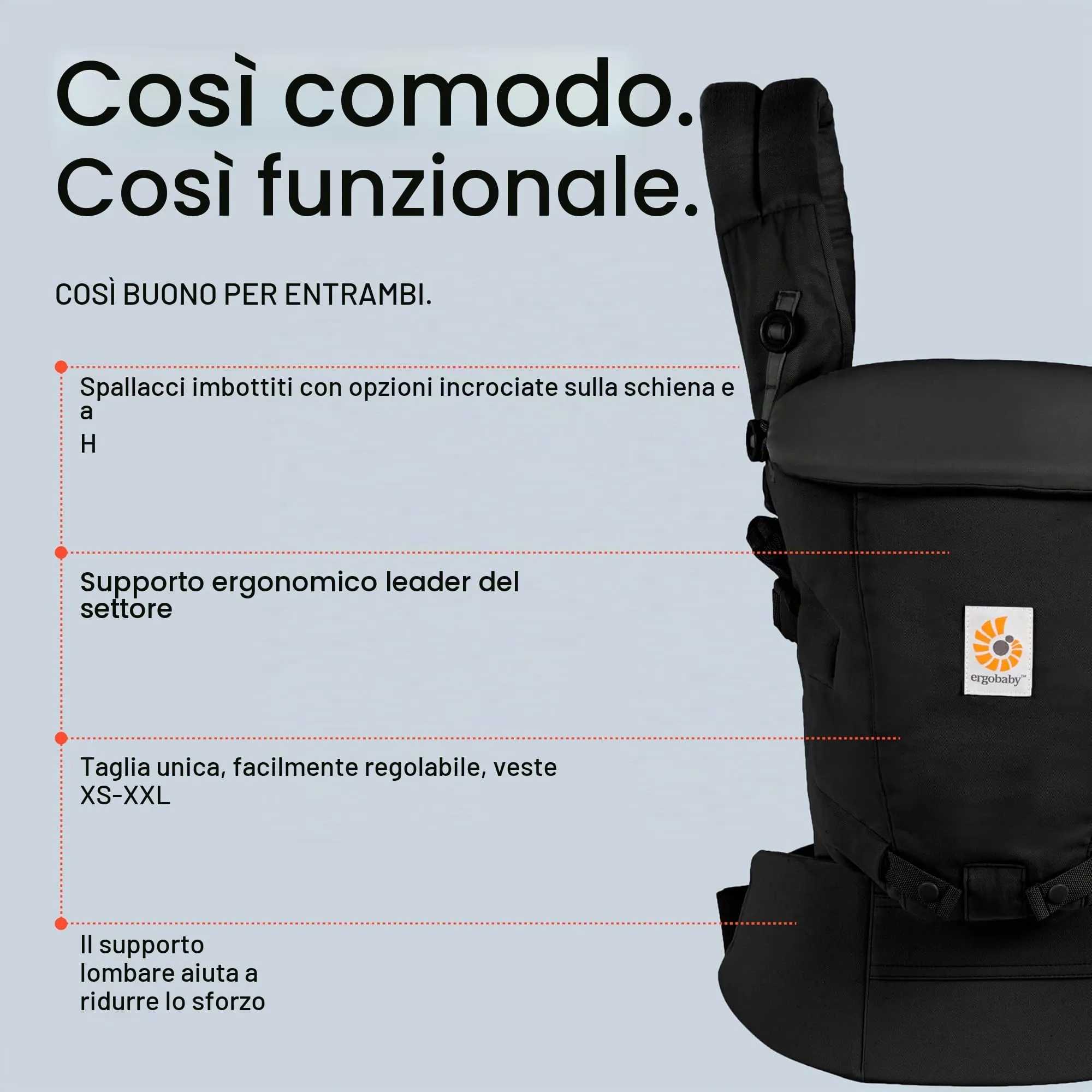 Ergobaby Adapt Marsupio per neonati e bambini 0-48 mesi - immagine 3