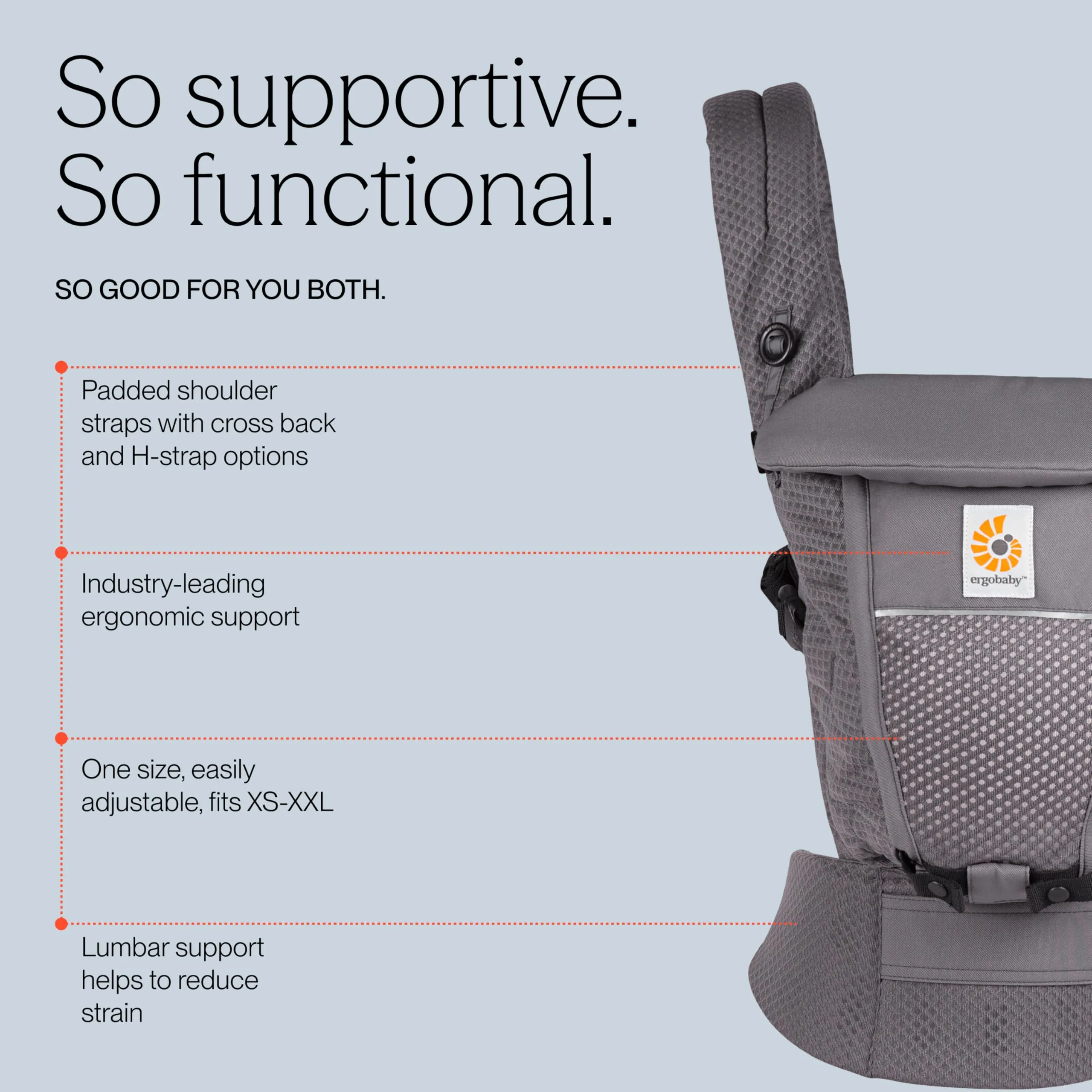 Ergobaby Adapt Marsupio per Neonati e Bambini 0-48 Mesi - immagine 3