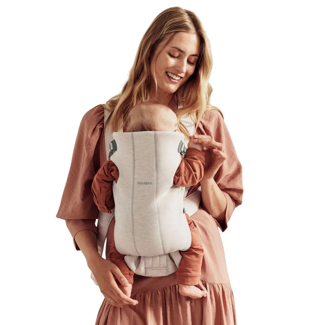 BabyBjörn Marsupio Mini Jersey 3D, Beige chiaro - immagine 1