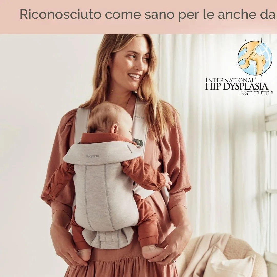 BabyBjörn Marsupio Mini Jersey 3D, Beige chiaro - immagine 2