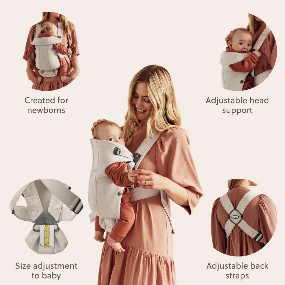 BabyBjörn Marsupio Mini Jersey 3D, Beige chiaro - immagine 5