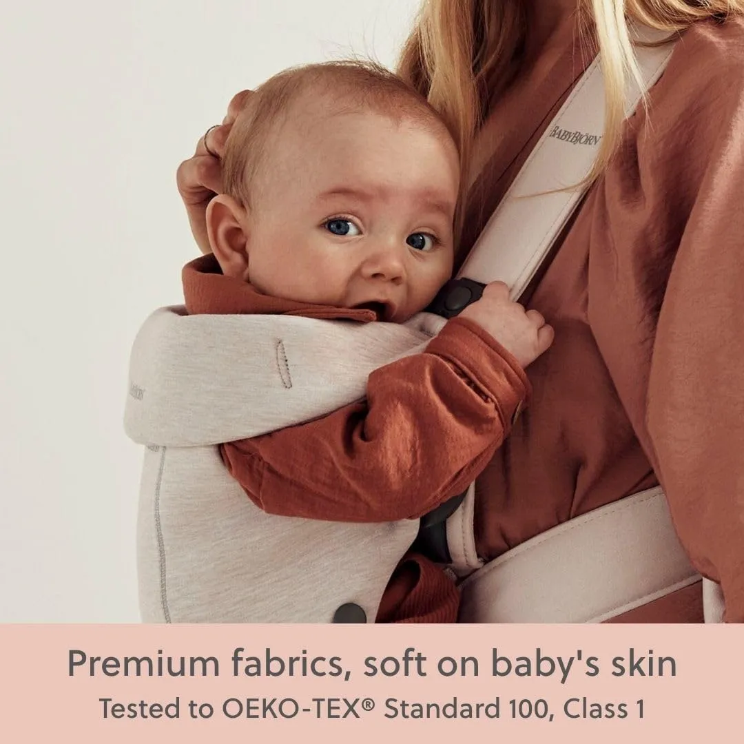 BabyBjörn Marsupio Mini Jersey 3D, Beige chiaro - immagine 8