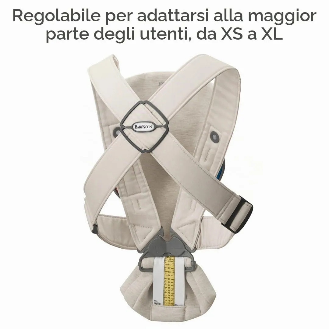 BabyBjörn Marsupio Mini Jersey 3D, Beige chiaro - immagine 10