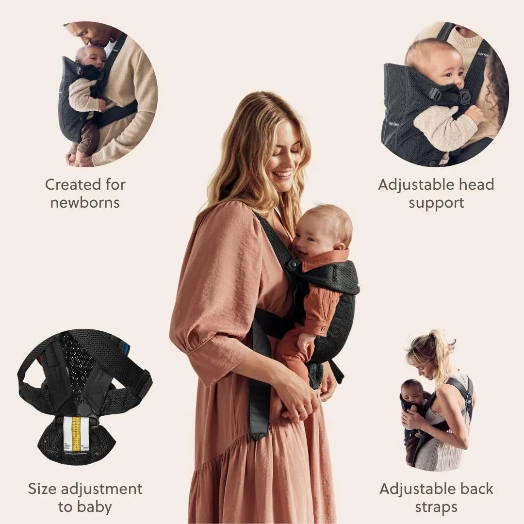 BabyBjörn Marsupio Mini Mesh 3D, Nero - immagine 5