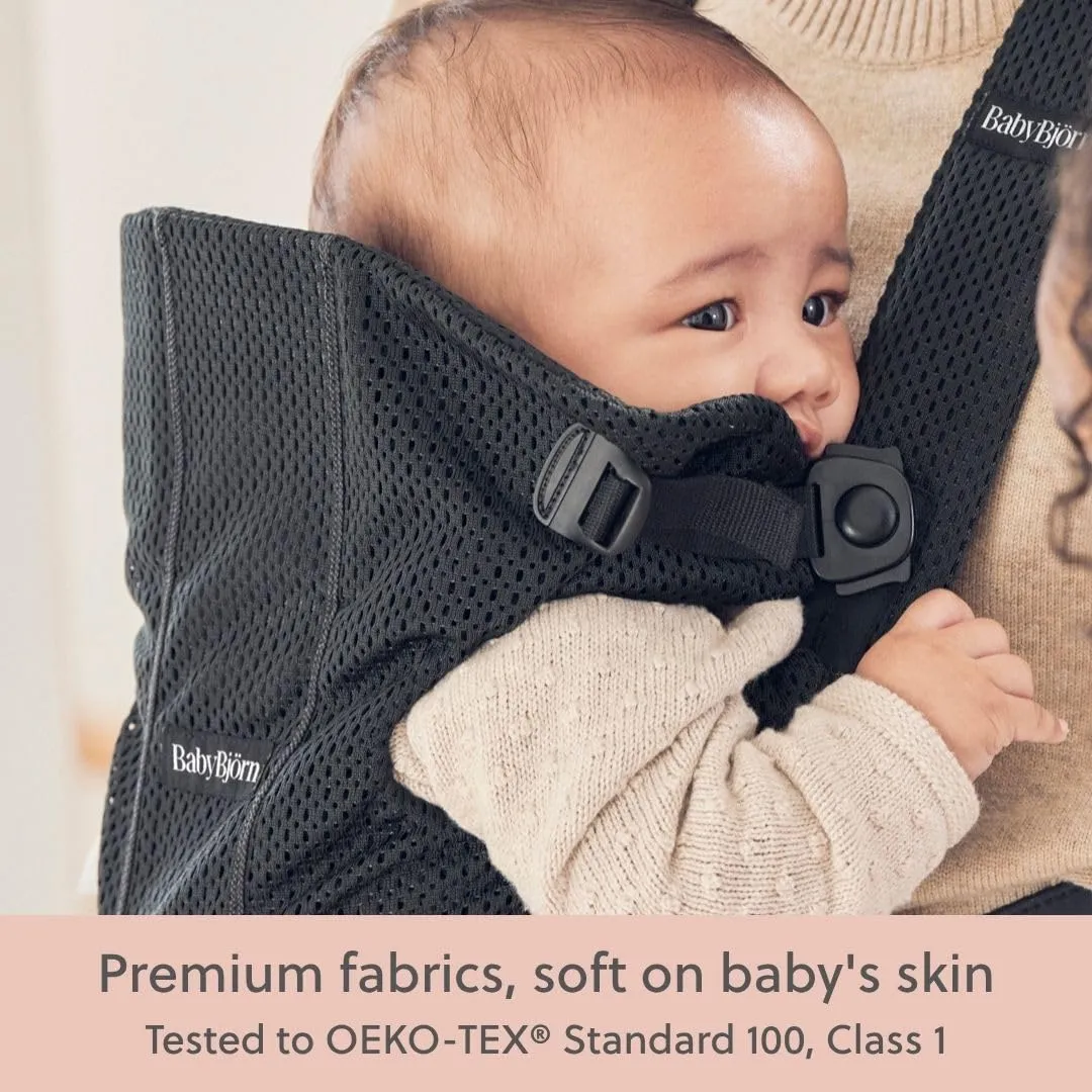BabyBjörn Marsupio Mini Mesh 3D, Nero - immagine 8