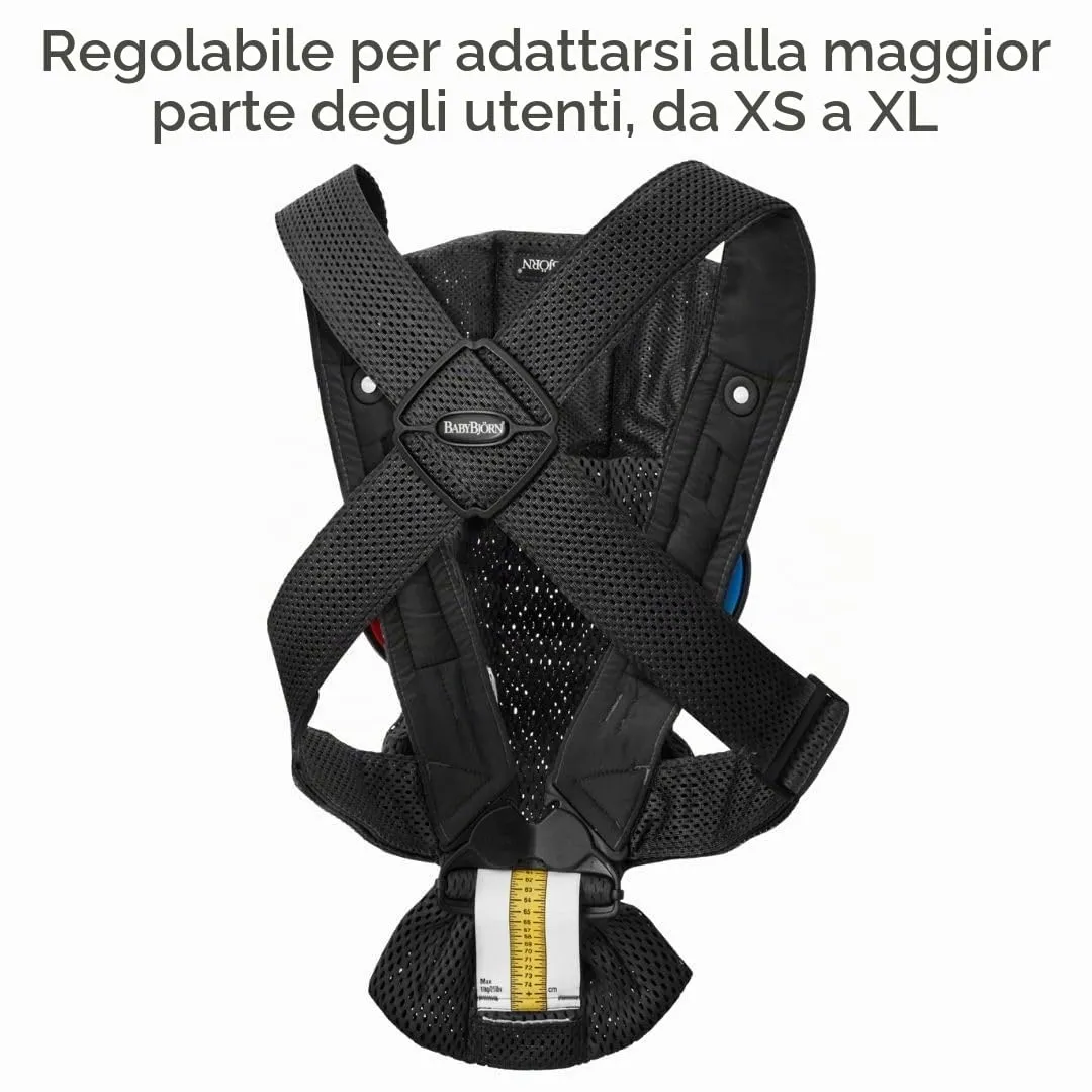 BabyBjörn Marsupio Mini Mesh 3D, Nero - immagine 10