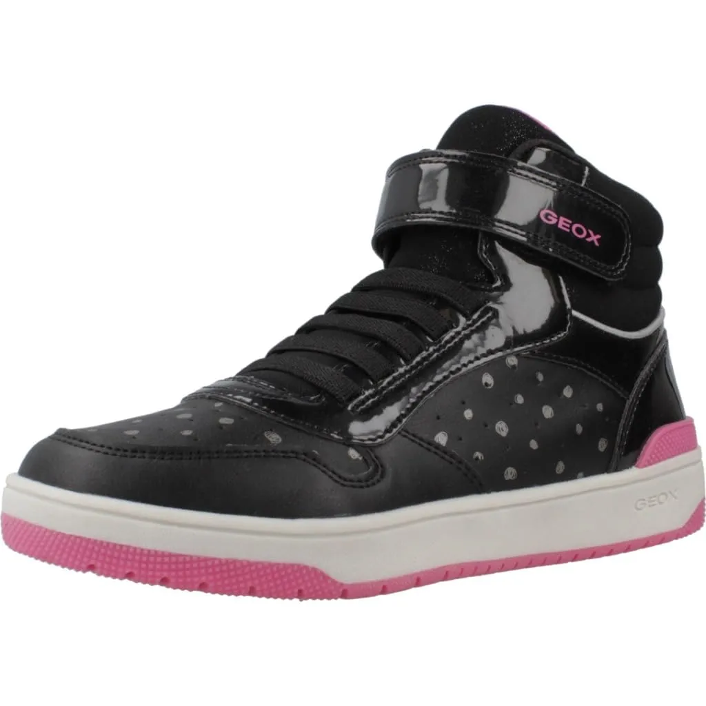 Geox Ragazza J Washiba Girl A Sneaker, Black Fuchsia, 27 EU - immagine 1