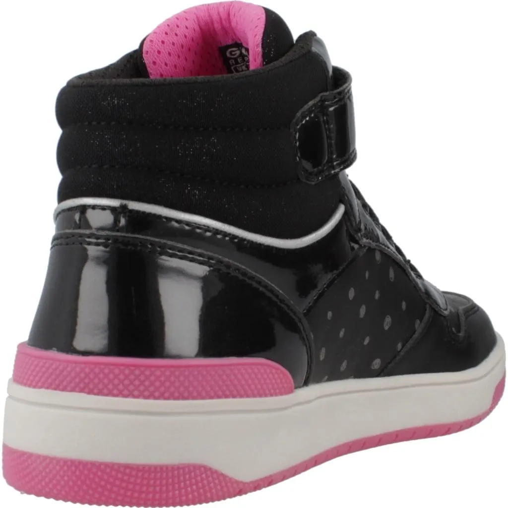 Geox Ragazza J Washiba Girl A Sneaker, Black Fuchsia, 27 EU - immagine 3