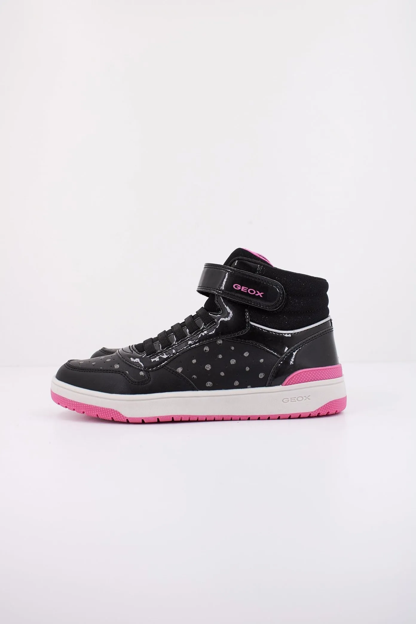 Geox Ragazza J Washiba Girl A Sneaker, Black Fuchsia, 27 EU - immagine 8