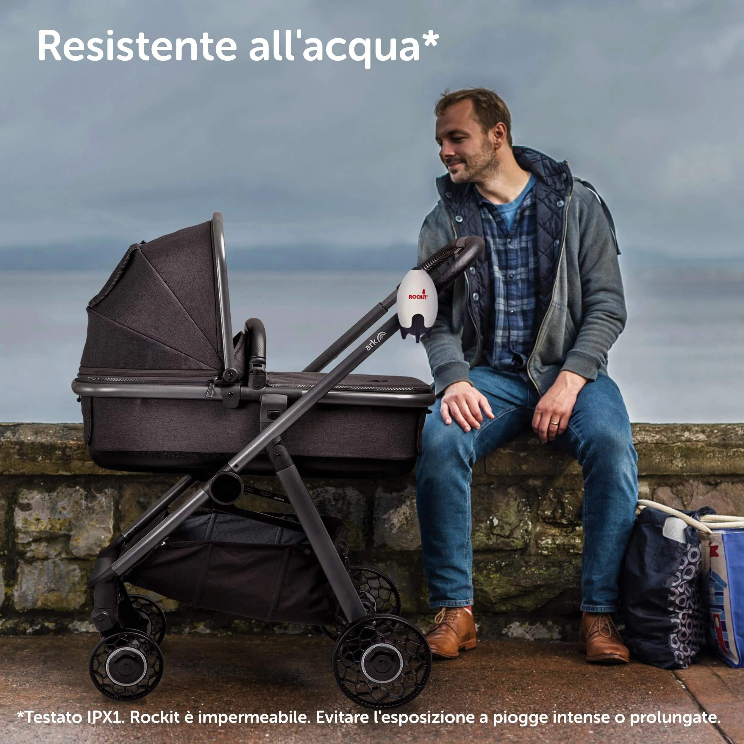Rockit Dondolo Passeggino Automatico Ricaricabile, Velocità Regolabile, Timer 60 Min, Universale - immagine 5