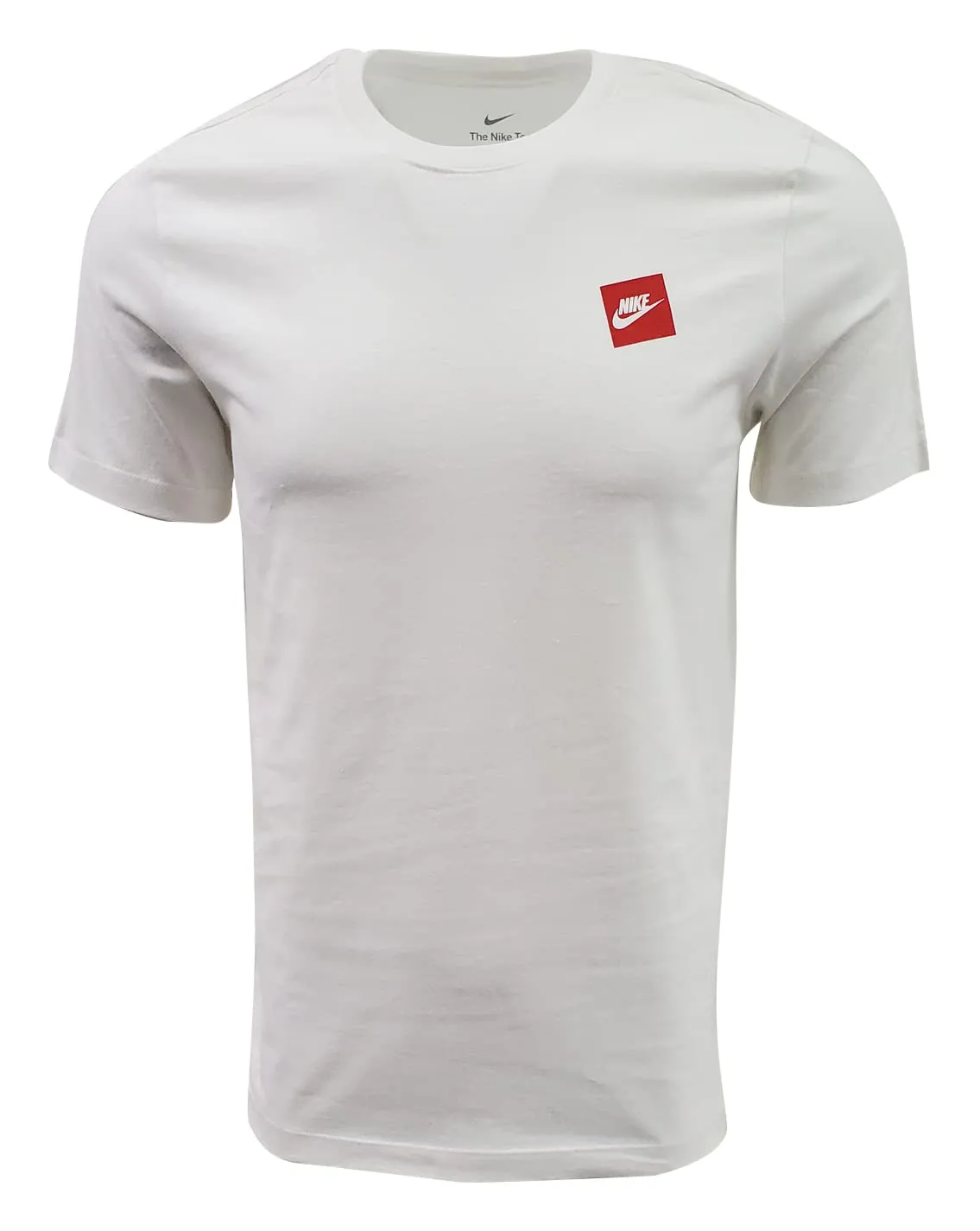 Nike Maglietta a Maniche Corte Unisex Bianca Logo Quadrato Rosso, S - immagine 1