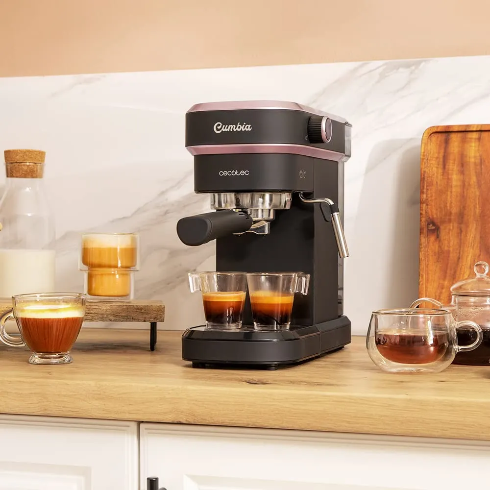 Cecotec Cafelizzia 890 Rose Macchina da Caffè Espresso e Cappuccino, 1350 W, 20 Bar, Sistema Thermoblock, Rose - immagine 2
