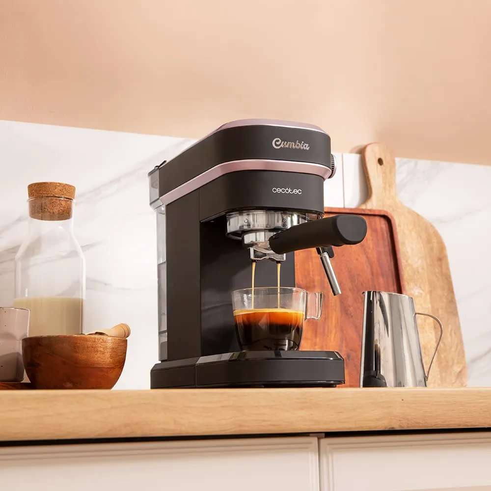 Cecotec Cafelizzia 890 Rose Macchina da Caffè Espresso e Cappuccino, 1350 W, 20 Bar, Sistema Thermoblock, Rose - immagine 3