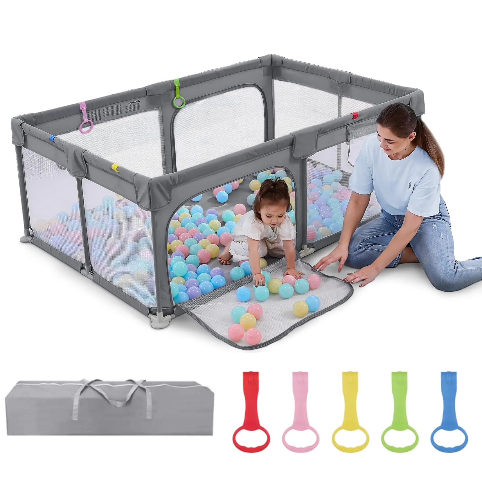 Dripex Box Recinto per Bambini e Neonati, Medium, Grigio - immagine 1