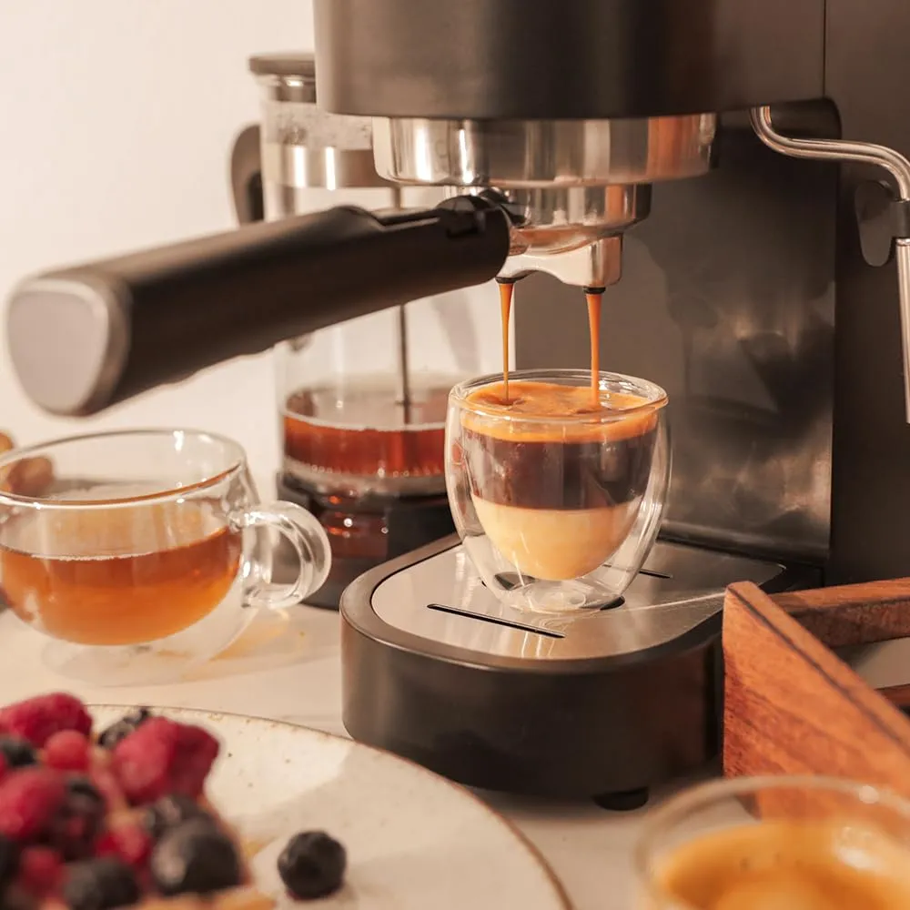 Cecotec Cafelizzia Fast Pro Macchina da Caffè Espresso 1350W, Thermoblock, ForceAroma 20 bar, Vaporizzatore Orientabile, Braccio Doppio, Piastra Riscaldatrice per Tazze - immagine 4