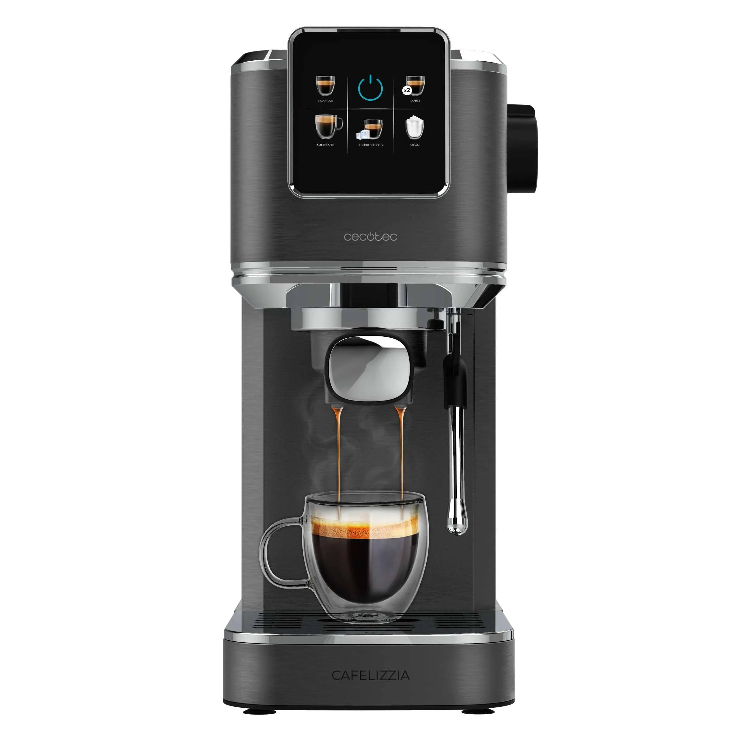 Cecotec Cafelizzia Coldbrew Espresso and Cappuccino Machine, 20 Bar Pressure, Adjustable Steam Wand - immagine 1