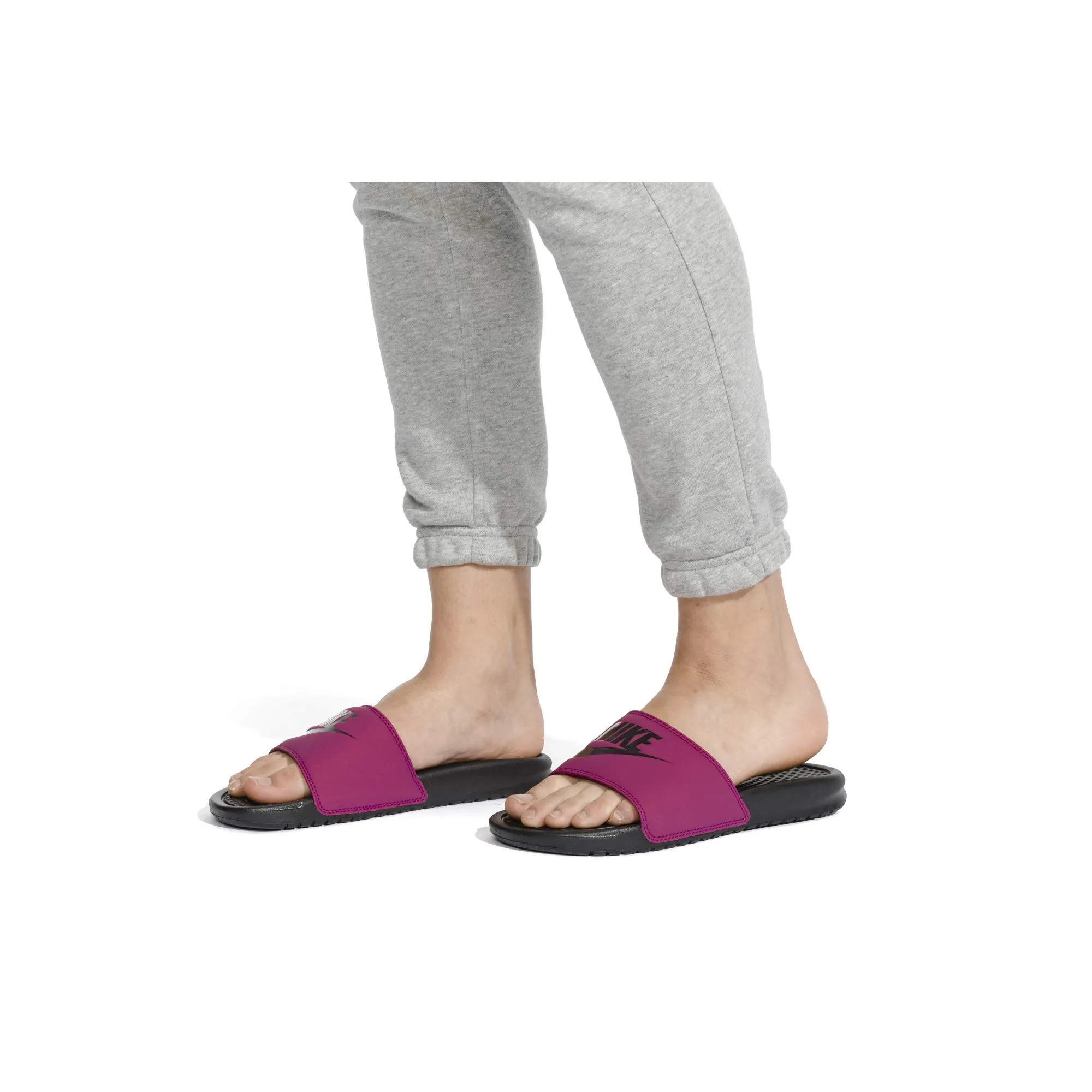 Nike Benassi Jdi Slide Women's Athletic Sandals - Black/White, 35.5 EU - immagine 2