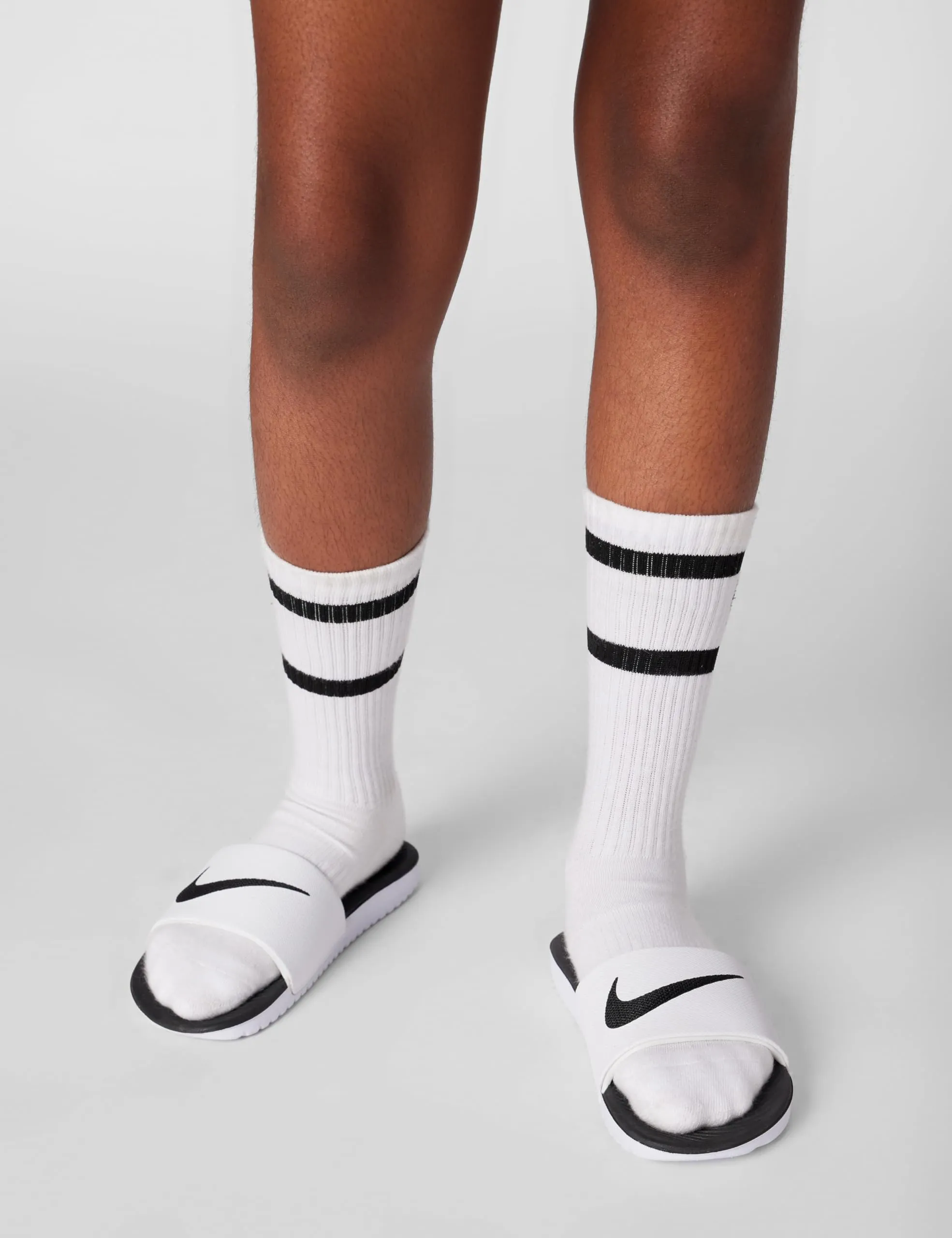 Nike Kawa Slides (GS/PS), White/Black, 819352-100, 37.5 EU - immagine 2