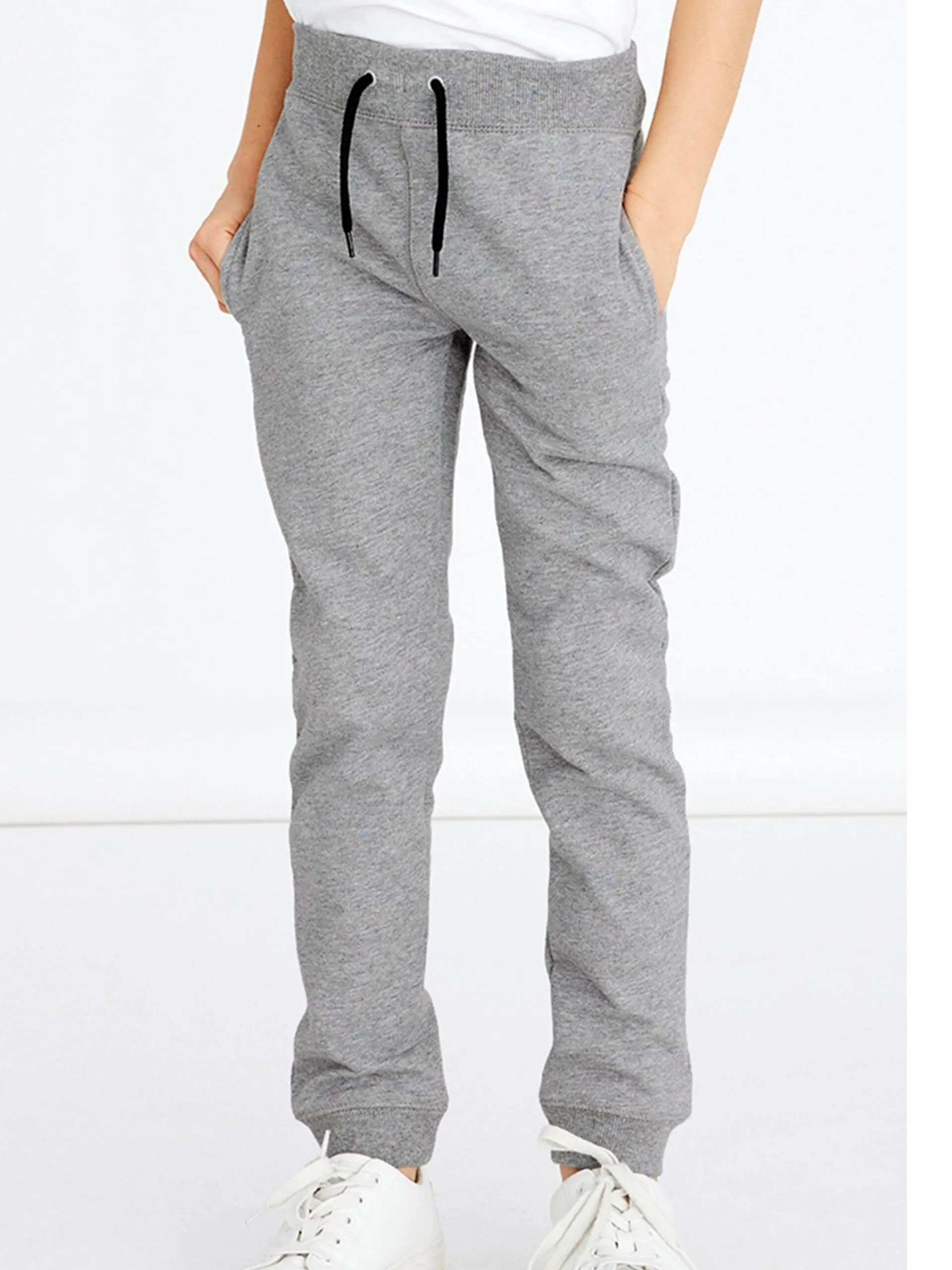 NAME IT Nkmsweat Pant Bru Noos Pantaloni Sportivi, Grey Melange, 104 - immagine 3
