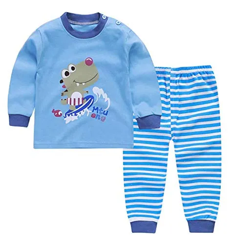 XM-Amigo Pigiami a Maniche Lunghe in Cotone per Bambino Maschio, 3 anni - immagine 8