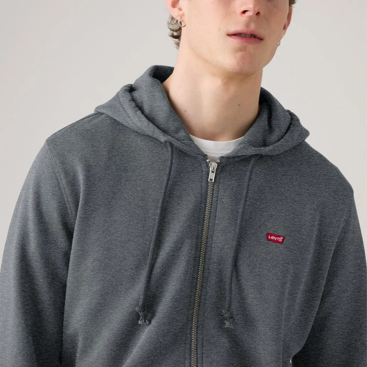 Levi's Zip Up Maglia di Tuta - Charcoal Heather XX, S Uomo - immagine 2