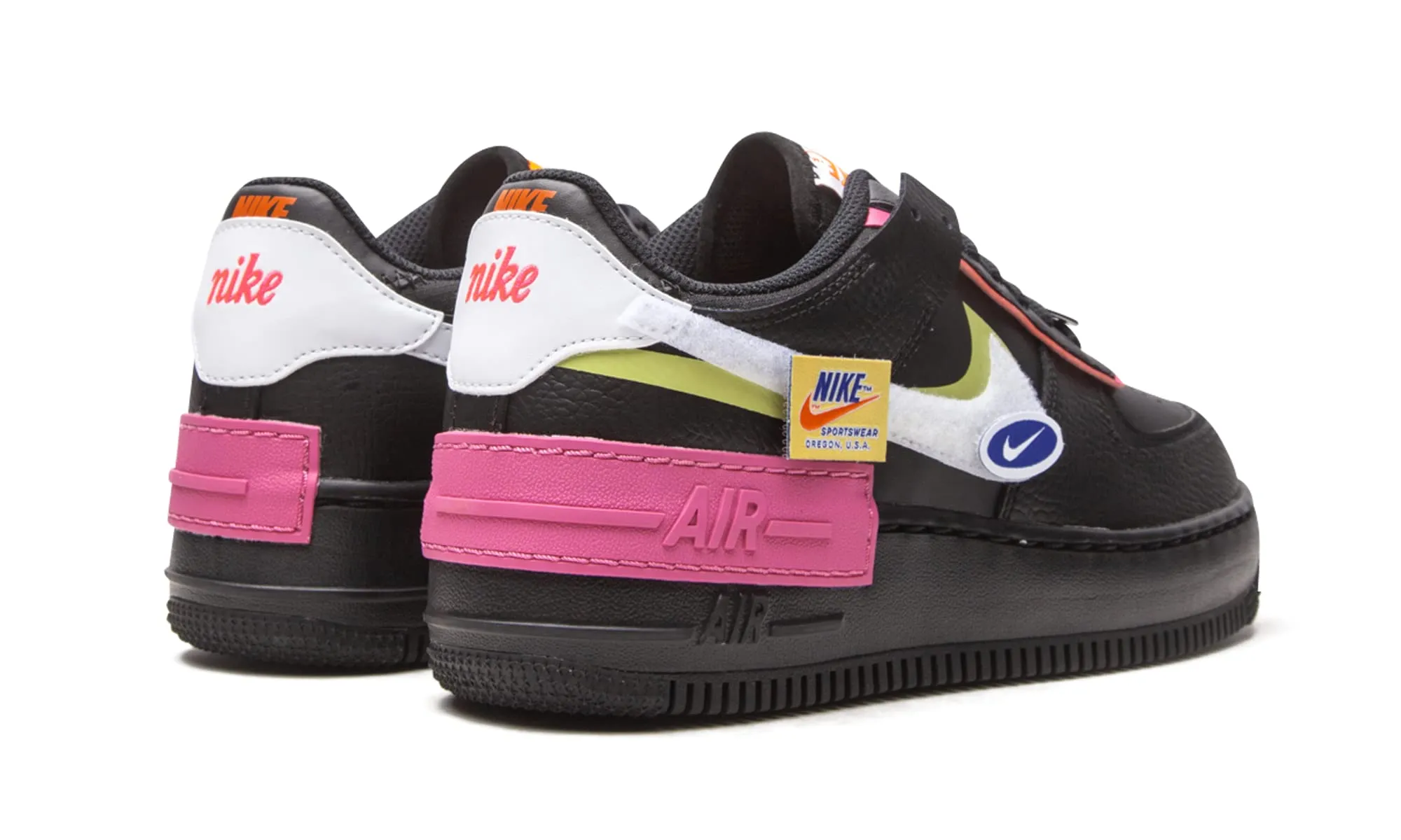 Nike Air Force 1 Shadow Bambina Nero Bianco Limelight CU4743-001 40.5 EU - immagine 3