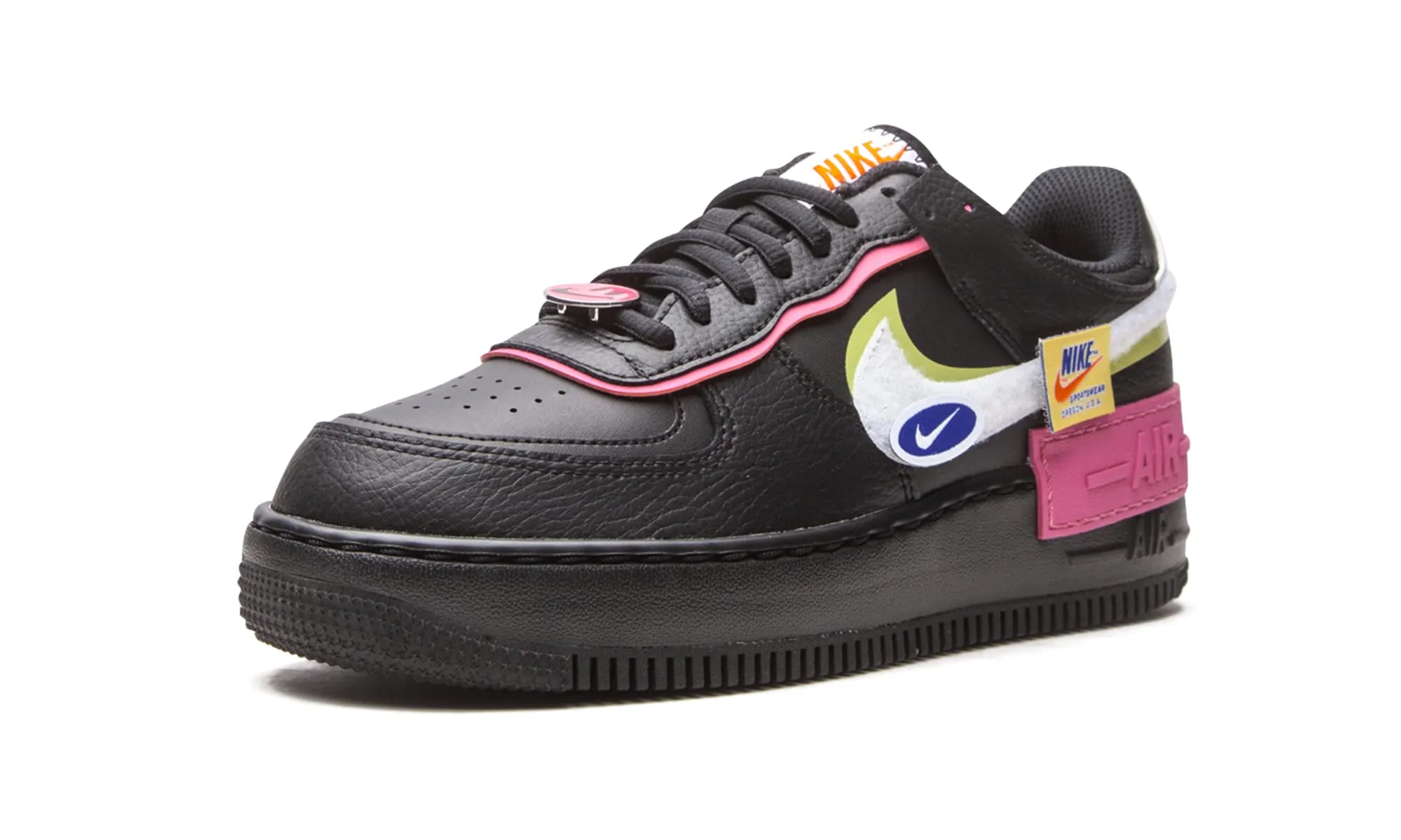 Nike Air Force 1 Shadow Bambina Nero Bianco Limelight CU4743-001 40.5 EU - immagine 4