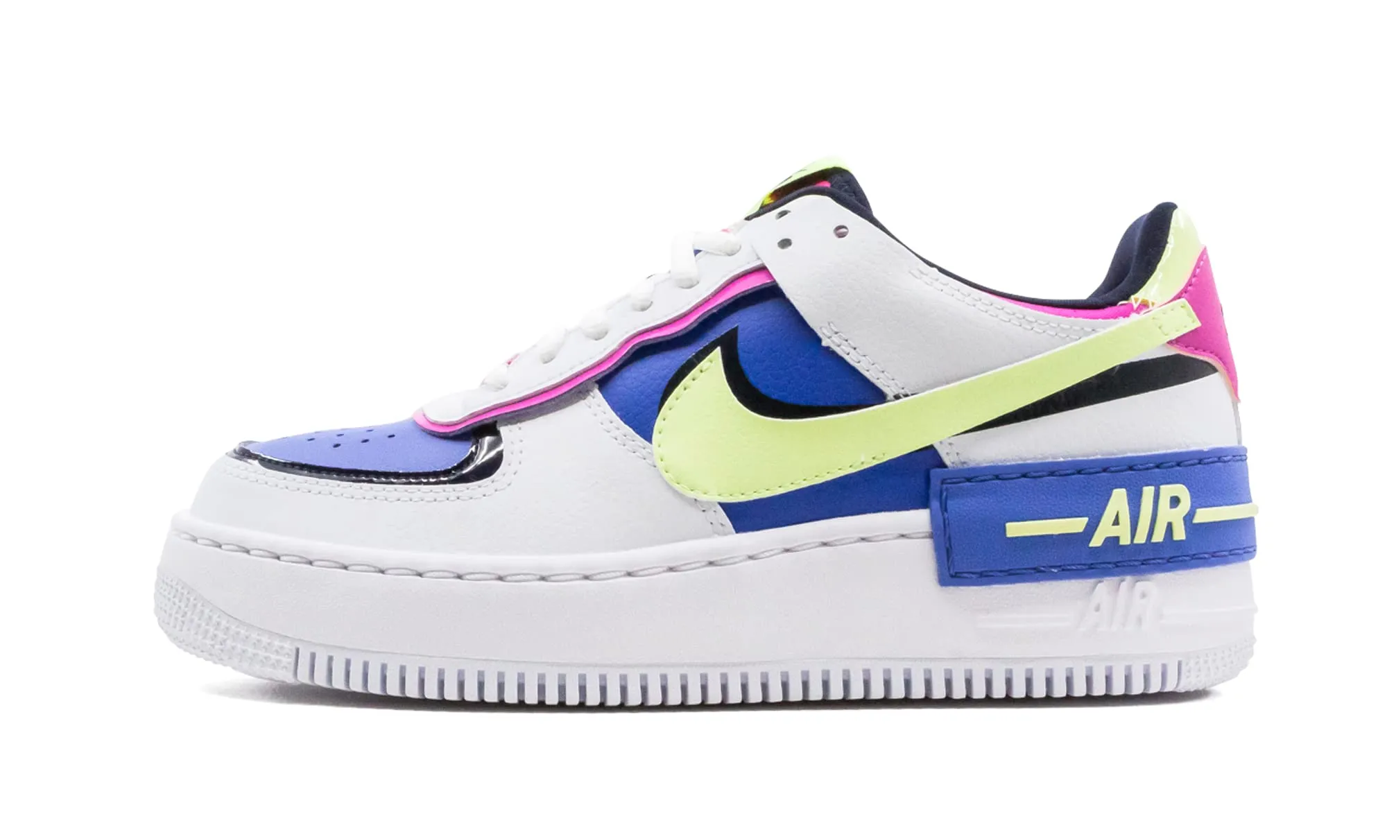 Nike W AF1 Shadow - Scarpa da Basket Donna, Rosso Bianco/Barely Volt-Zaffiro-Fuoco, 39 EU - immagine 1