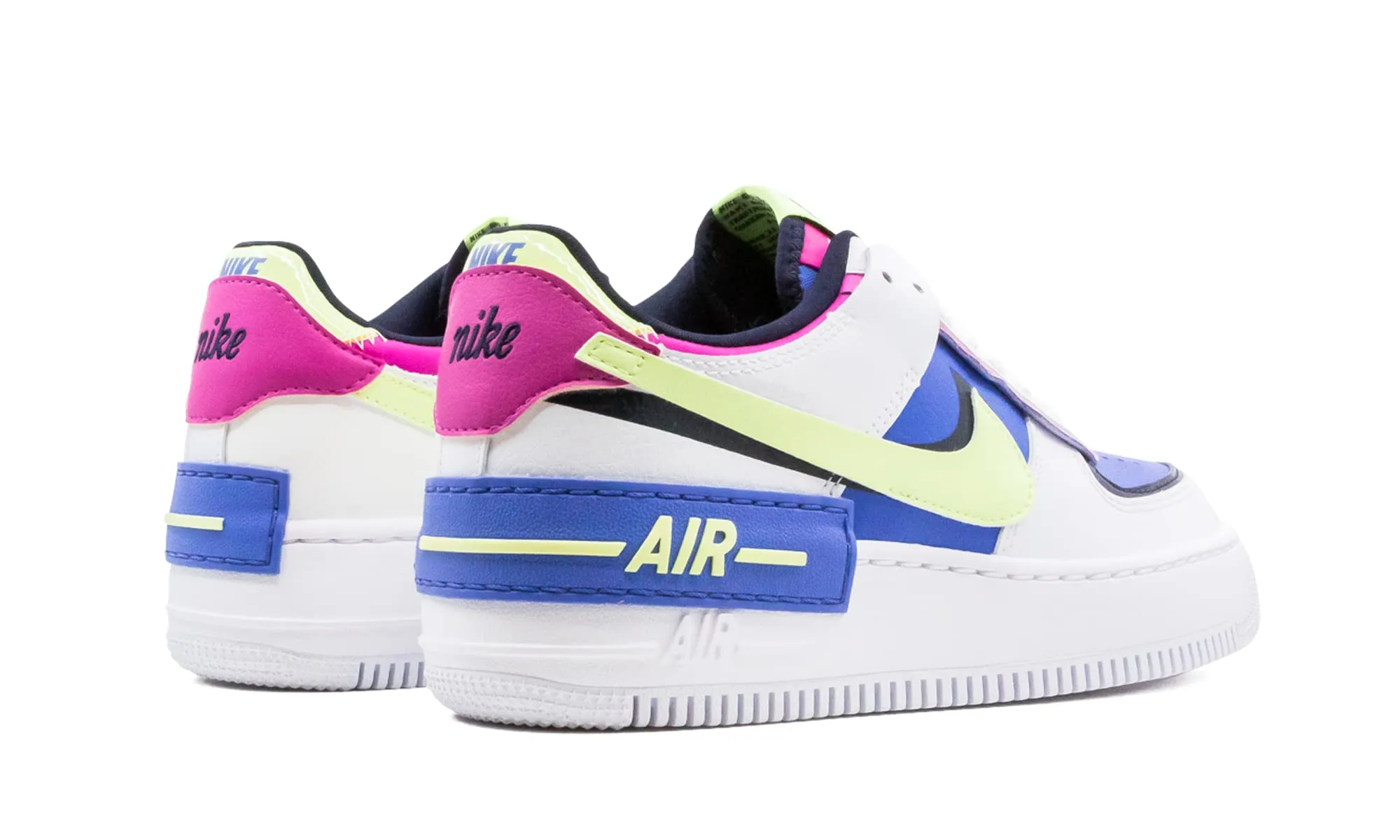 Nike W AF1 Shadow - Scarpa da Basket Donna, Rosso Bianco/Barely Volt-Zaffiro-Fuoco, 39 EU - immagine 3
