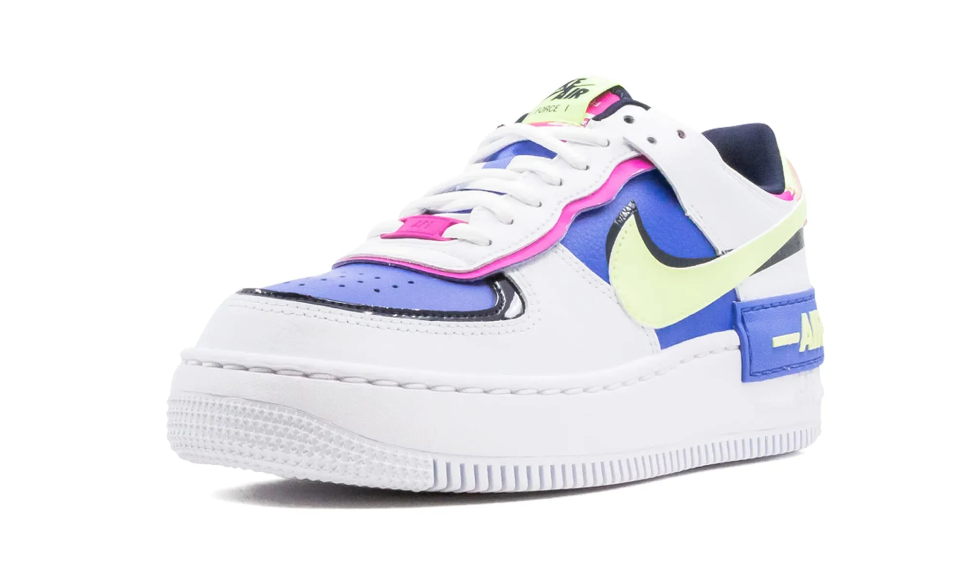Nike W AF1 Shadow - Scarpa da Basket Donna, Rosso Bianco/Barely Volt-Zaffiro-Fuoco, 39 EU - immagine 4