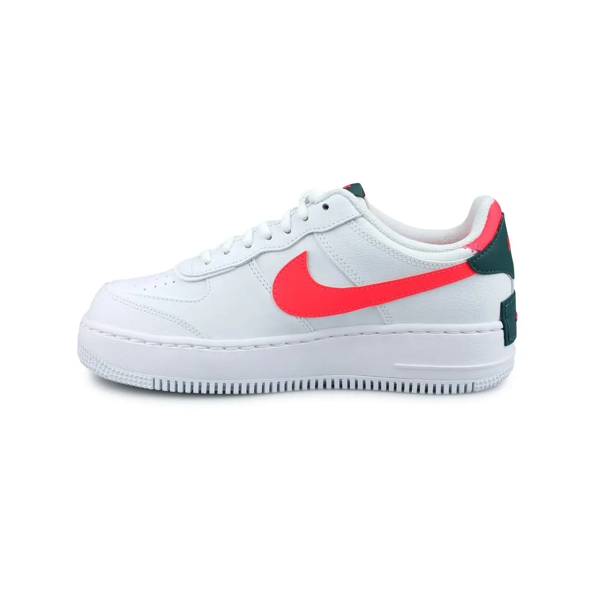 Nike Air Force 1 Shadow DB3902-100 White/Dk Teal Green-Solar Red EU 44.5 - immagine 2