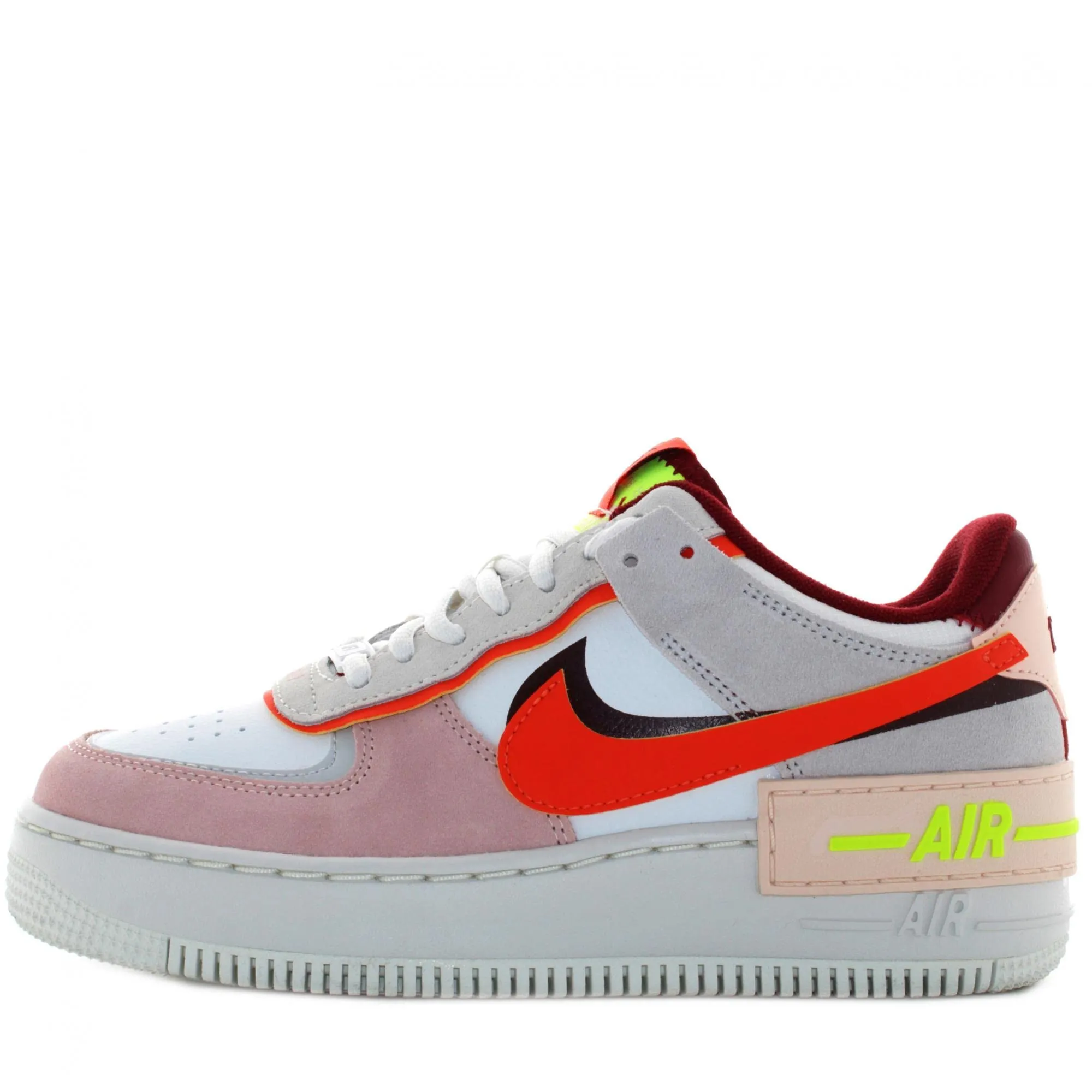 Nike W Air Force 1 Shadow Scarpe da Basket da Donna - Team Red Orange Orange Pearl Volt Summit White Photon Dust - 38.5 EU - immagine 3