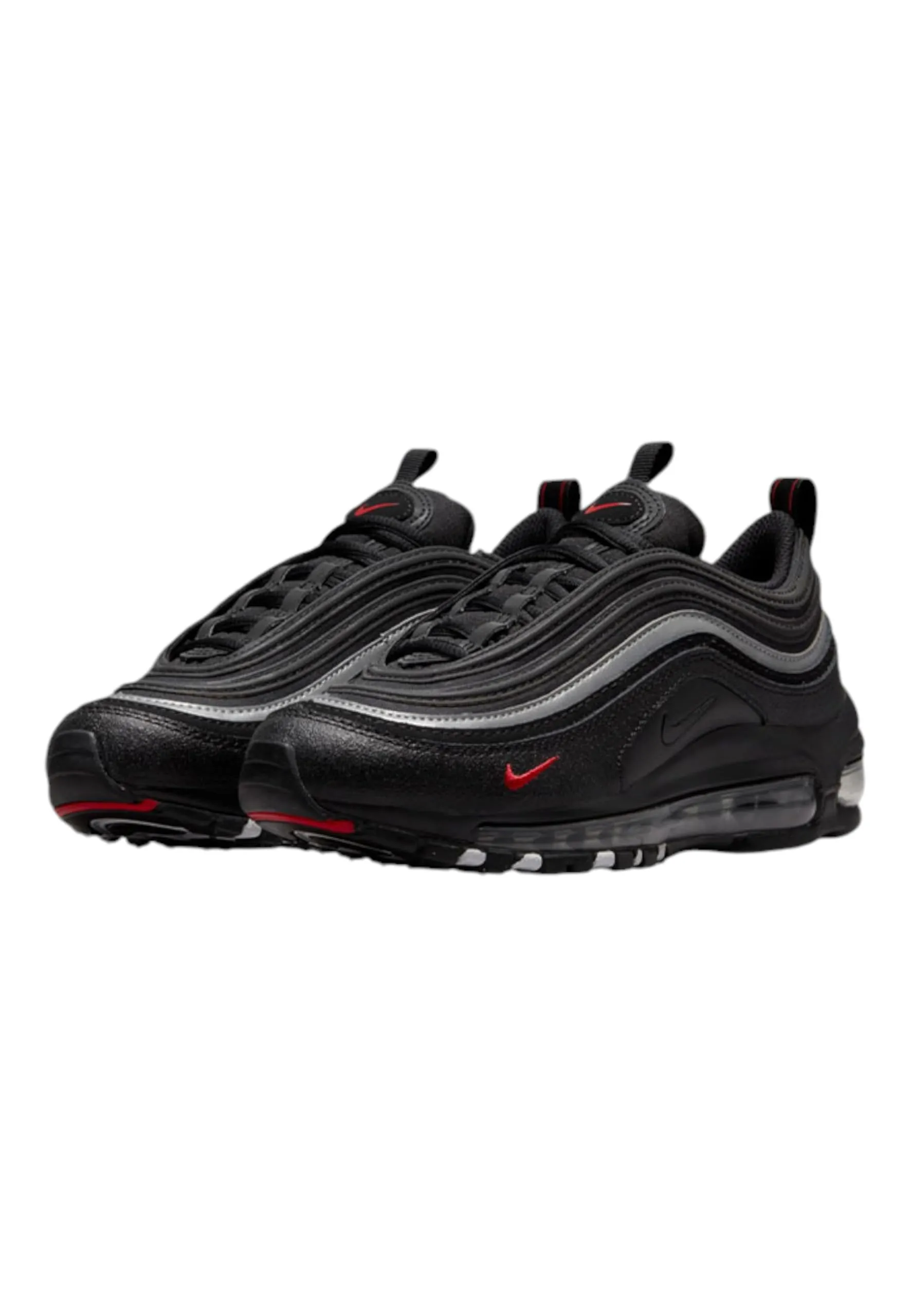 Nike Air Max 97 (GS) Leather Sneakers - Black Red White - immagine 2
