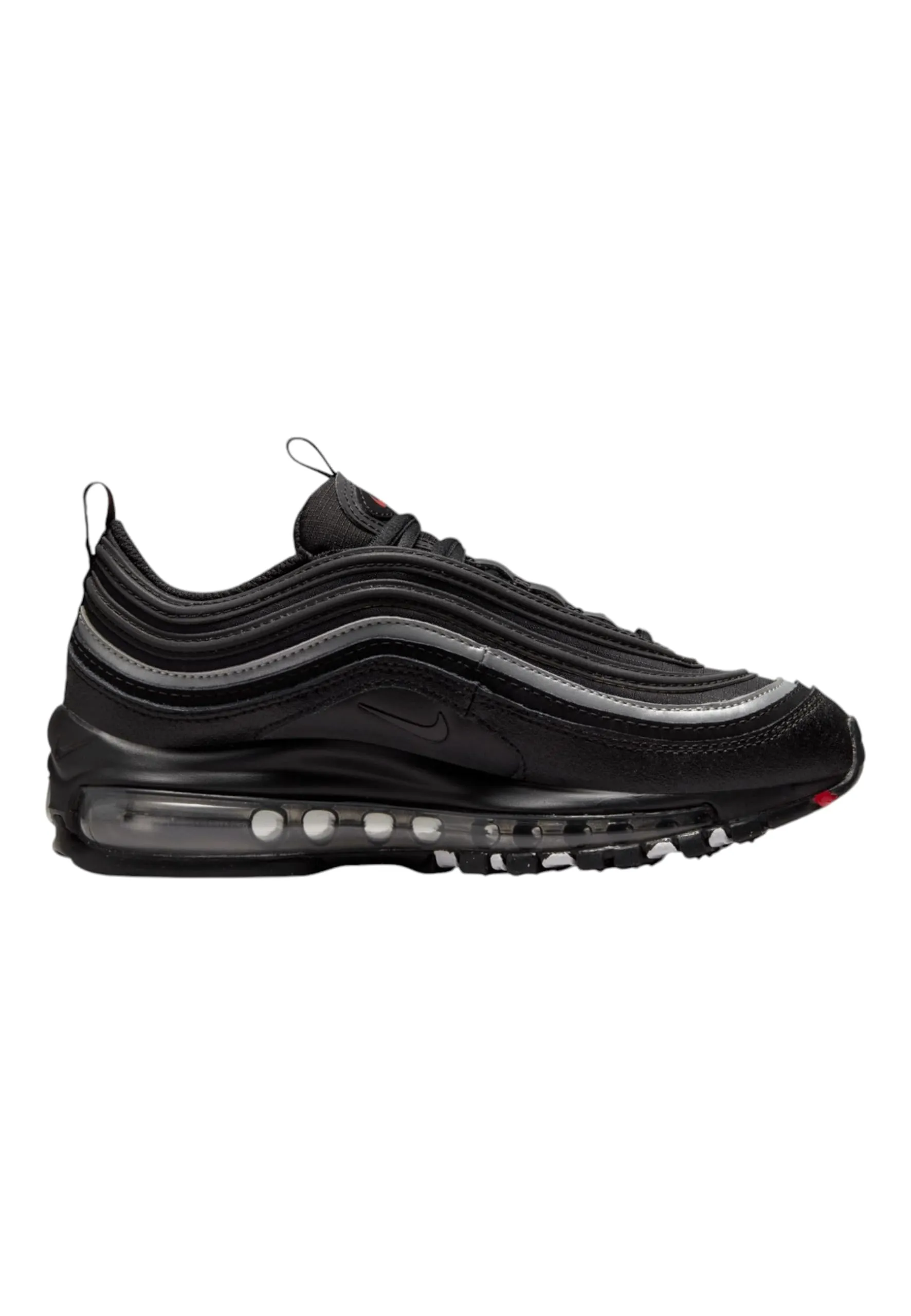 Nike Air Max 97 (GS) Leather Sneakers - Black Red White - immagine 3