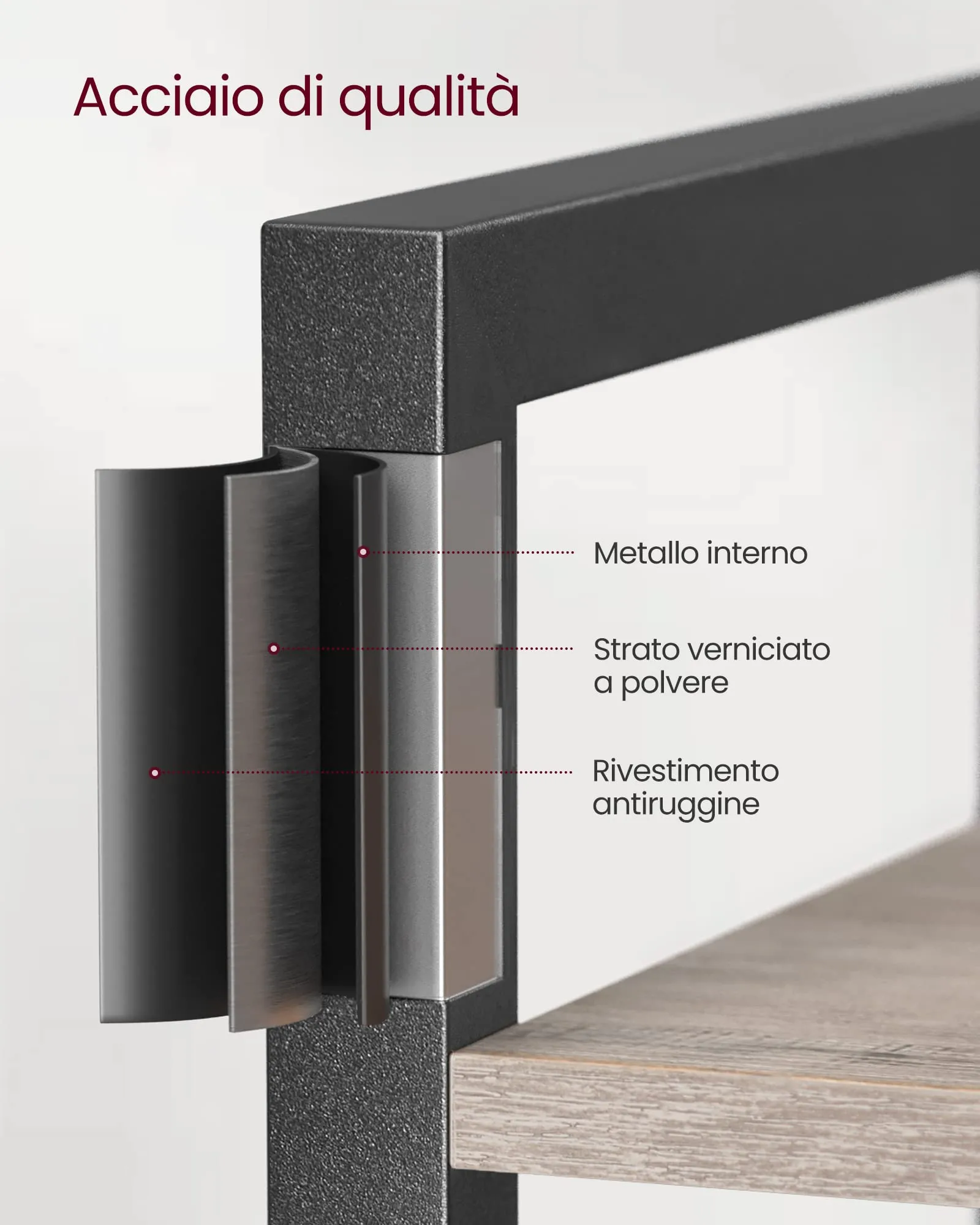 VASAGLE Libreria a 6 Ripiani, 39,6 x 30 x 187 cm - immagine 8