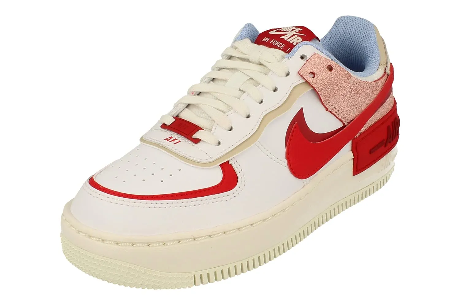 Nike Air Force 1 Shadow CI0919-108 Summit White University Red - immagine 1
