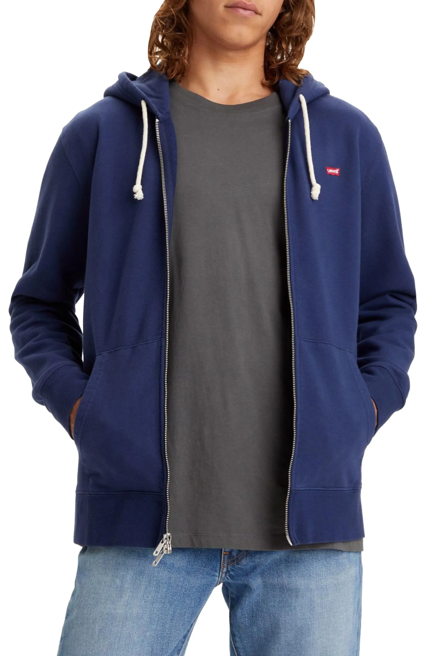 Levi's Zip Up Originale Men's Sweatshirt, Naval Academy, M - immagine 3