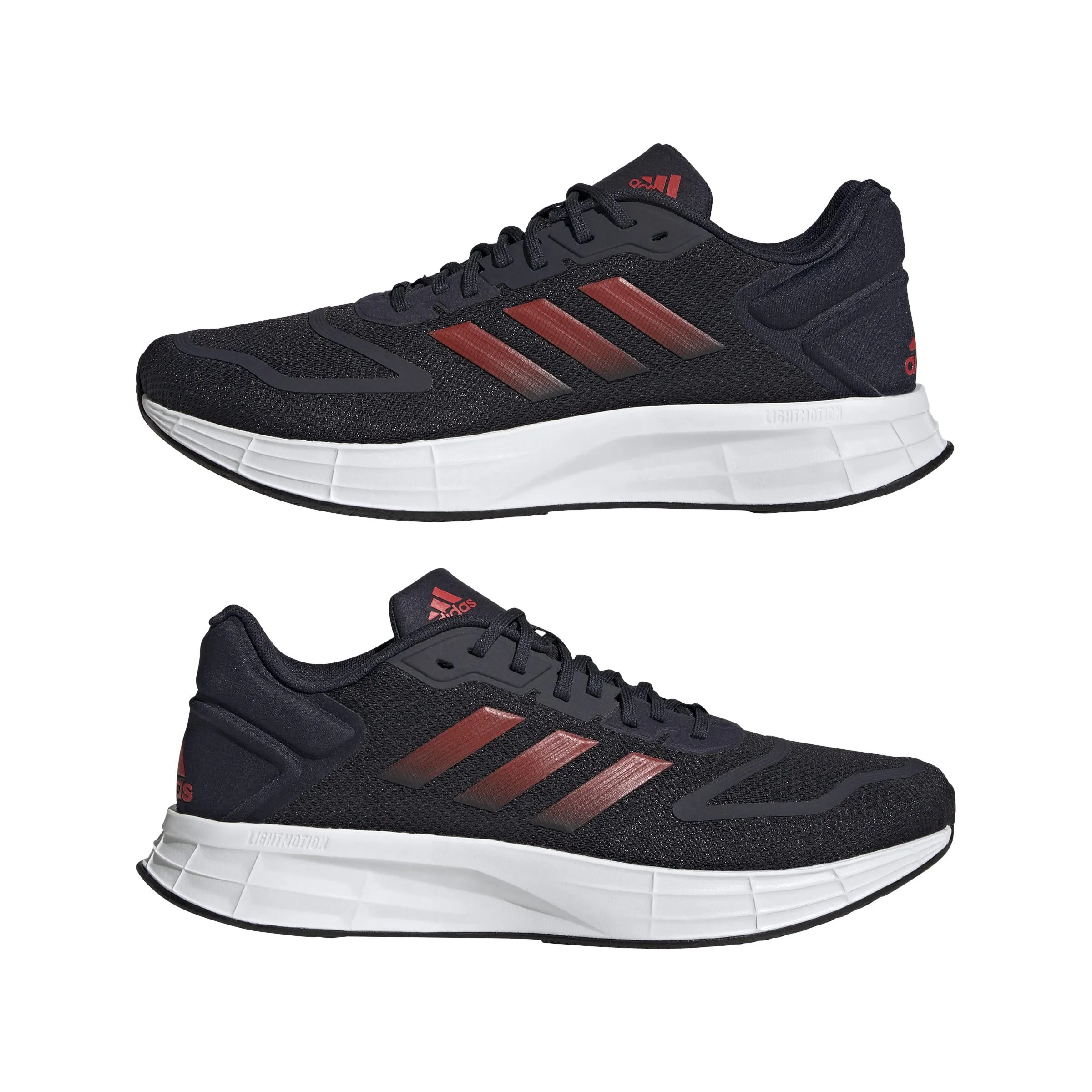 adidas Duramo 10 Sneakers Uomo, Legend Ink Vivid Red Ftwr White, 46 2/3 EU - immagine 3
