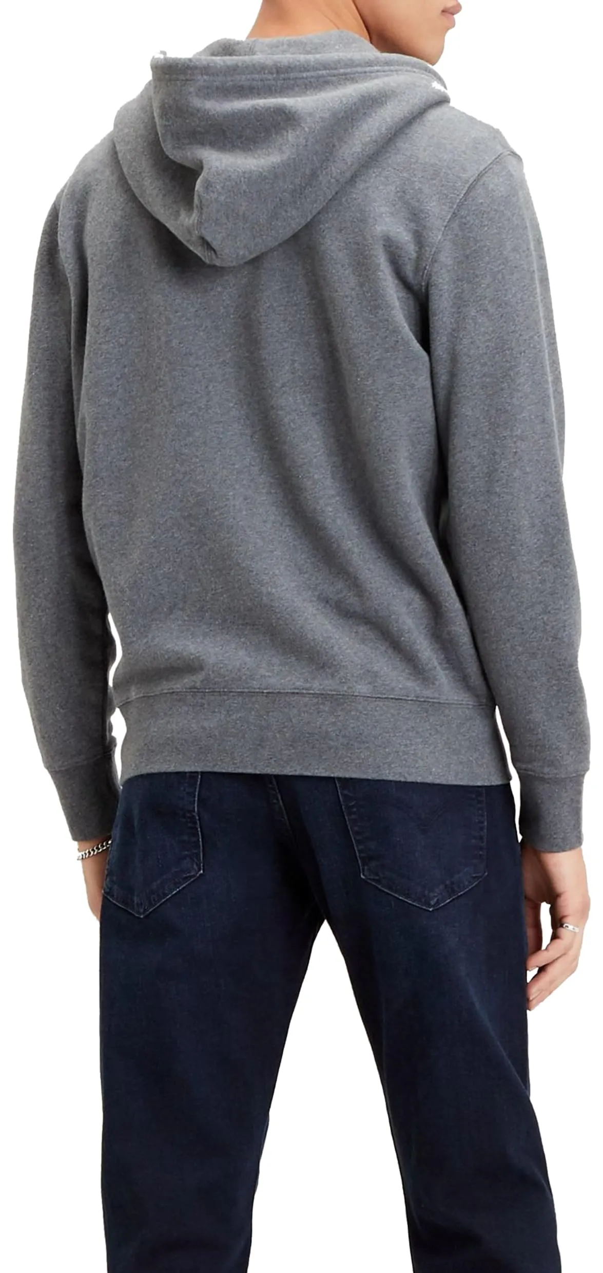 Levi's Felpa con Cappuccio e Cerniera, Grigio, XS - immagine 2