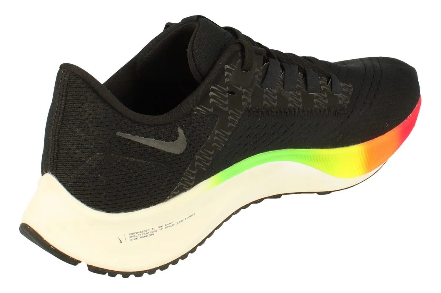 Nike Pegasus 38 Unisex - Nero Verde Strike Total Orange Volt - 42 EU - immagine 3