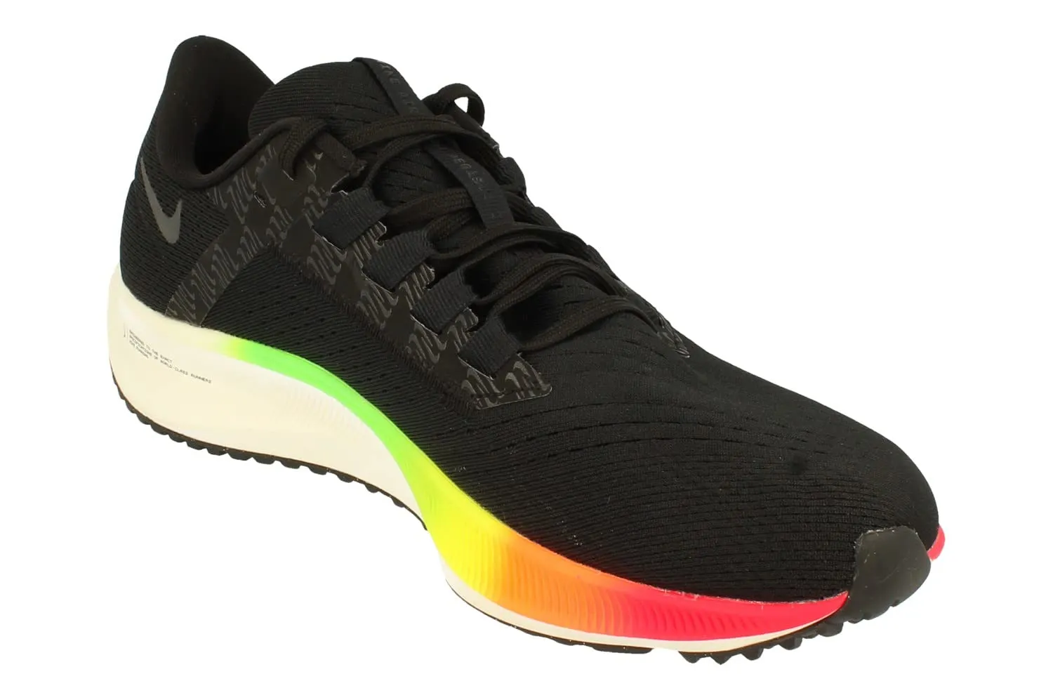 Nike Pegasus 38 Unisex - Nero Verde Strike Total Orange Volt - 42 EU - immagine 4