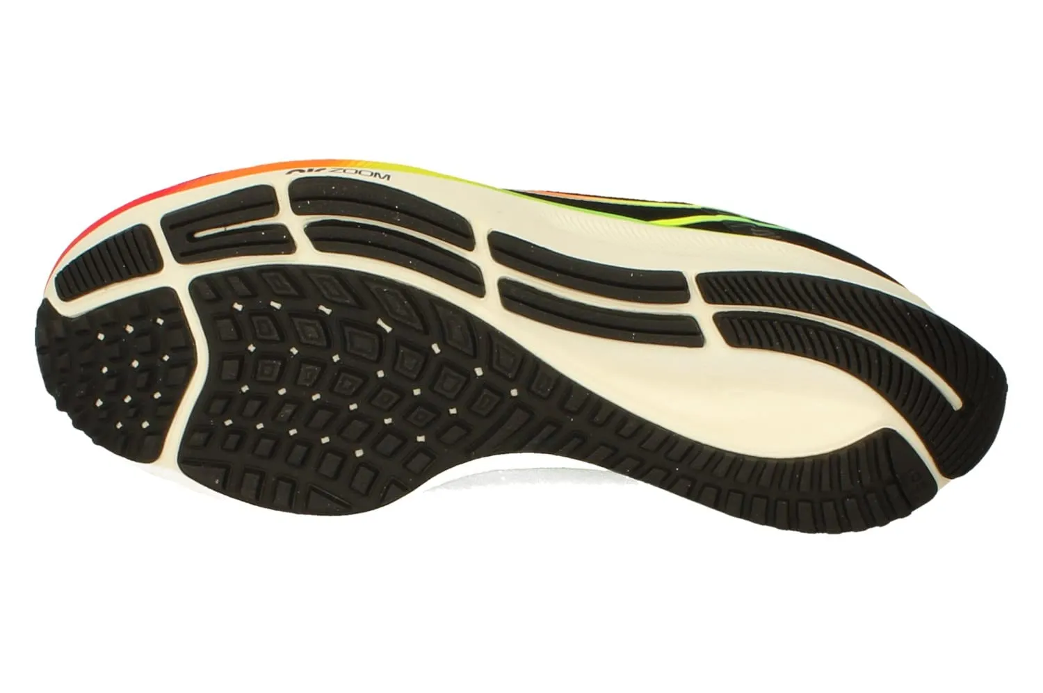 Nike Pegasus 38 Unisex - Nero Verde Strike Total Orange Volt - 42 EU - immagine 5